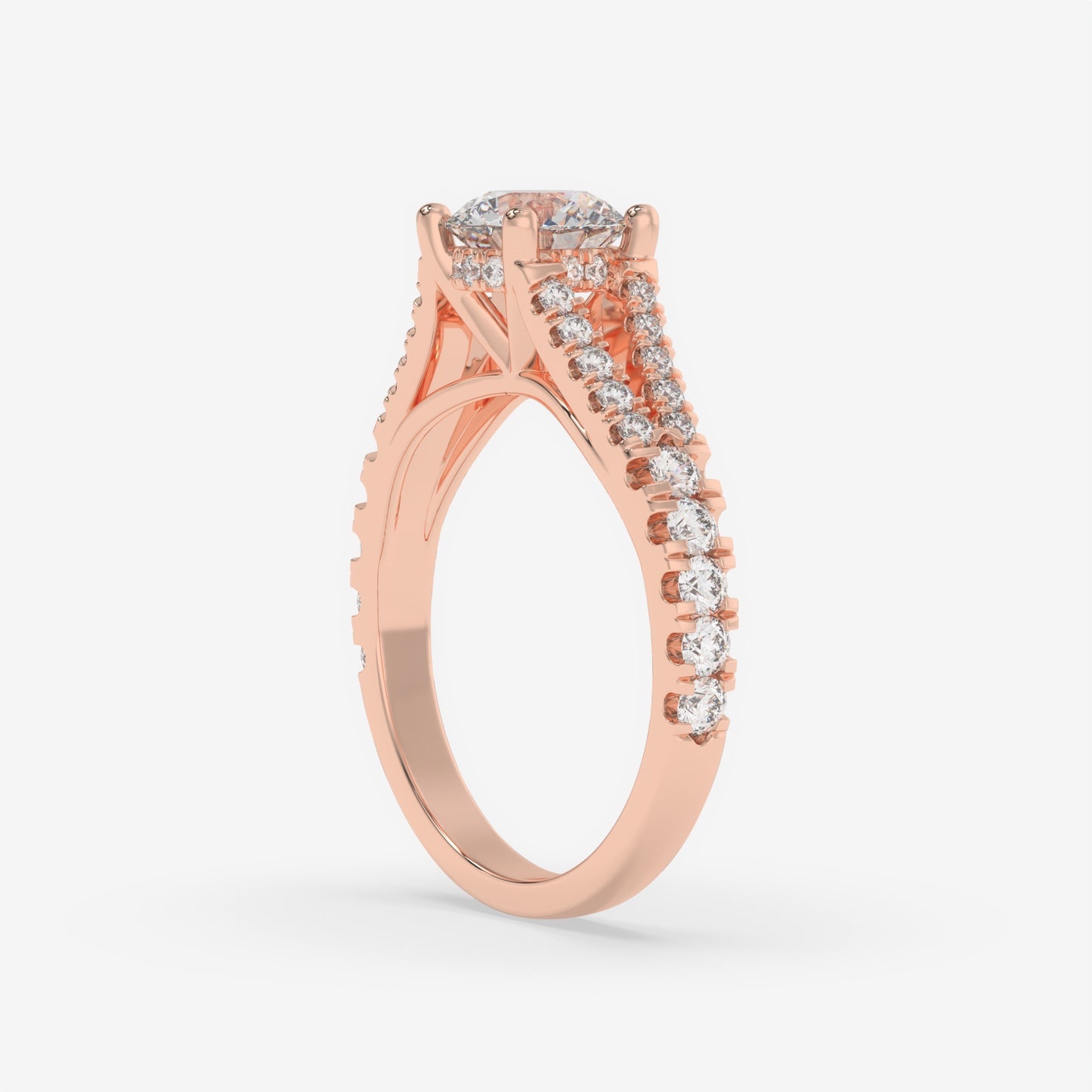 Radiant Splendor Split Shank Ring - Round