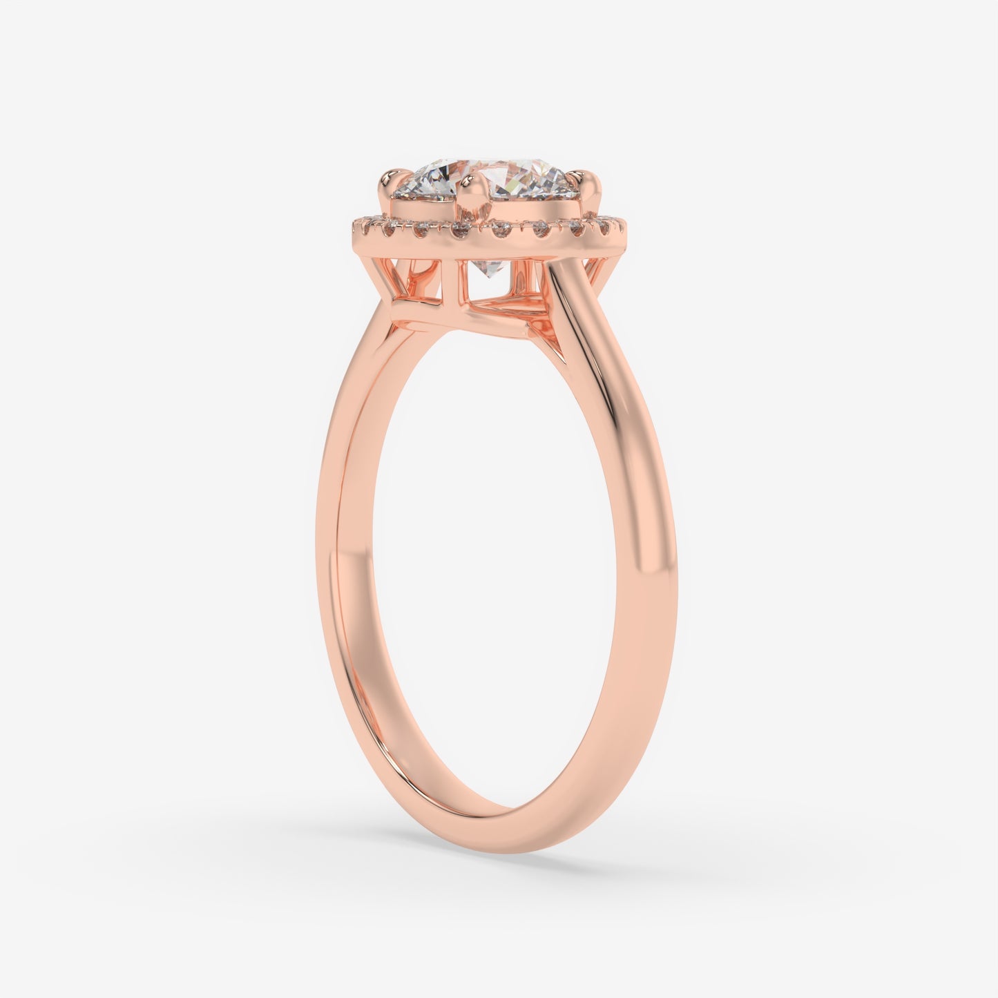 Eternal Radiance Halo Ring - Round