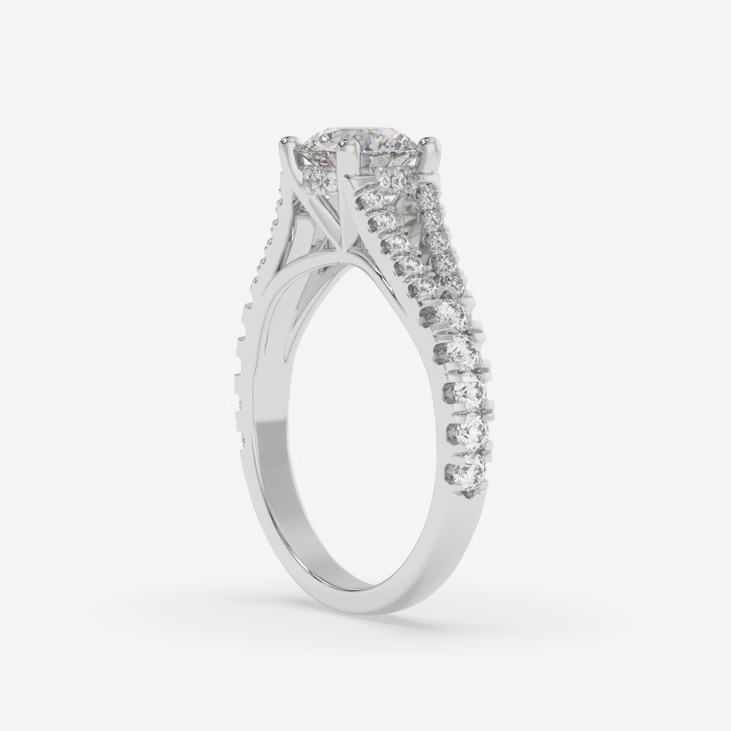 Radiant Splendor Split Shank Ring - Round