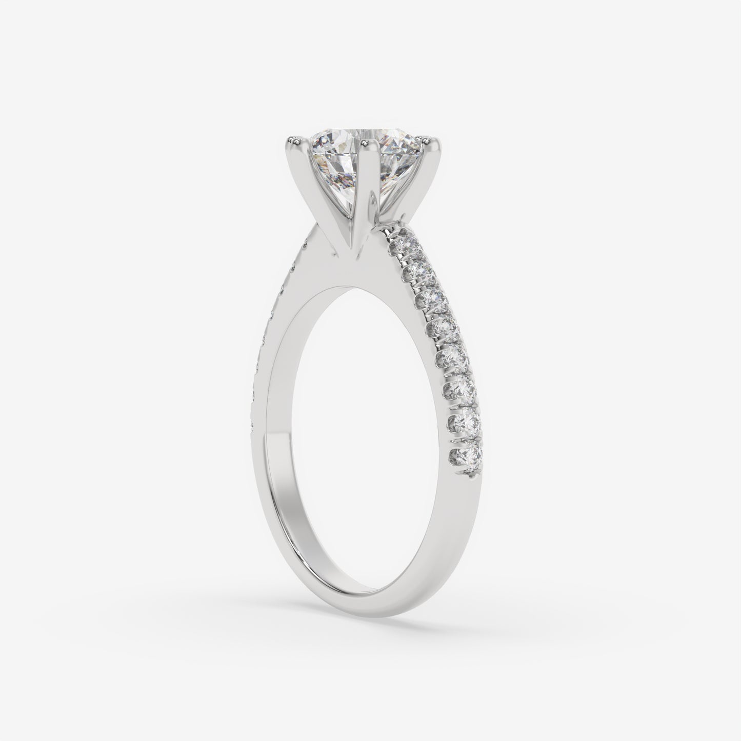 Classic Six-Prong Diamond Engagement Ring - Round