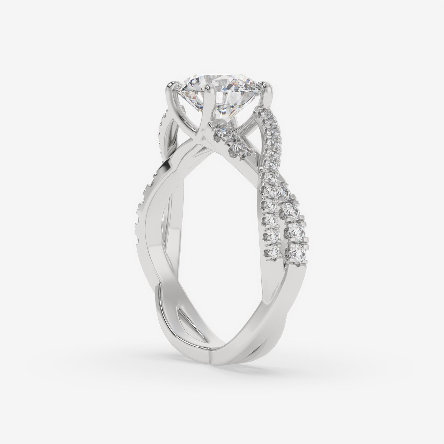 Twisting Elegance Diamond Ring - Round