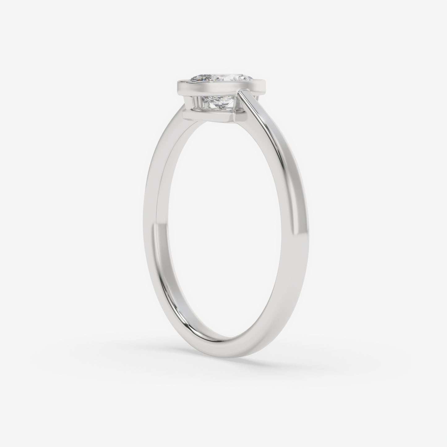 Oval Bezel-Set Solitaire Ring
