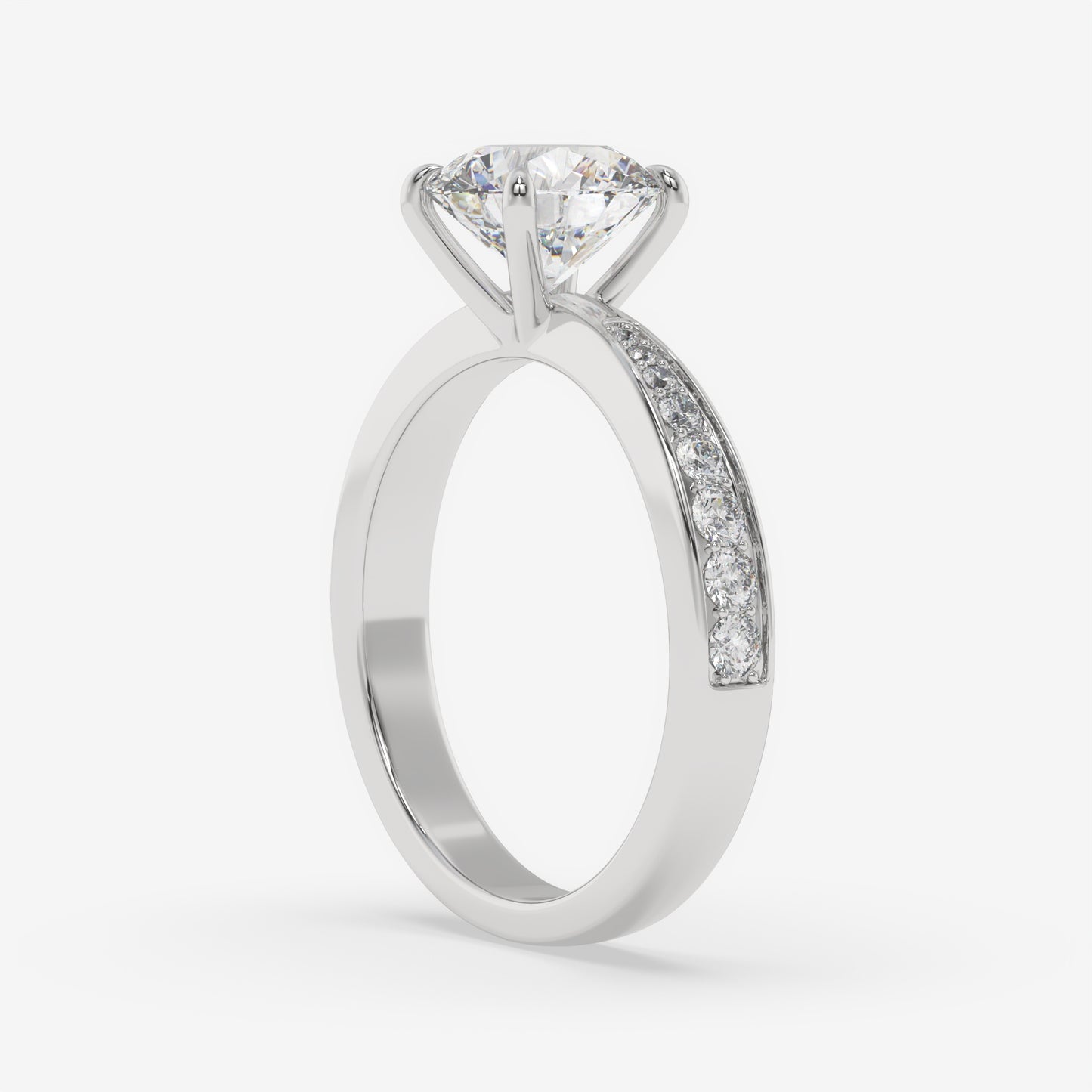 Regal Pavé Solitaire - Round