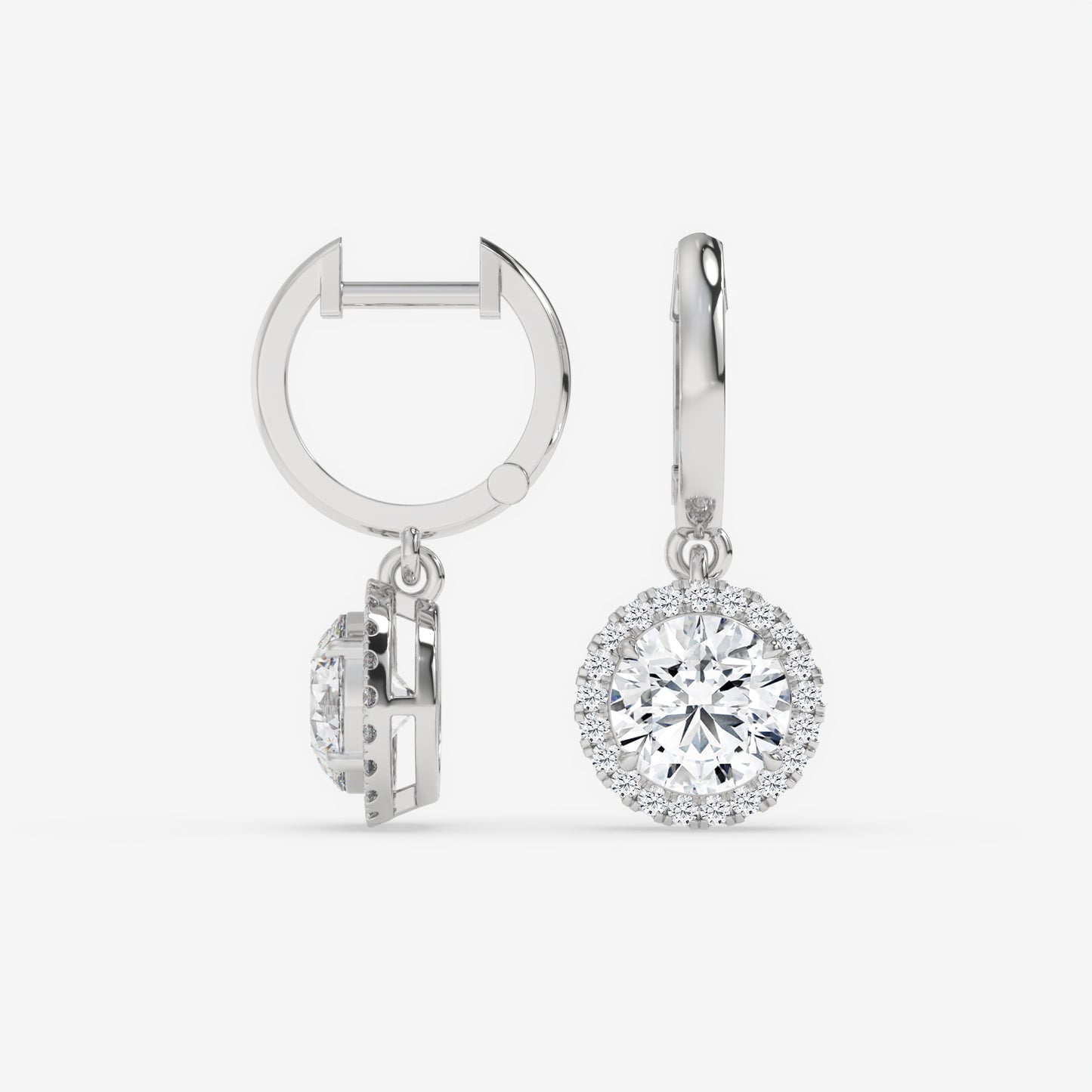 Eternal Halo Stud Earrings - Round