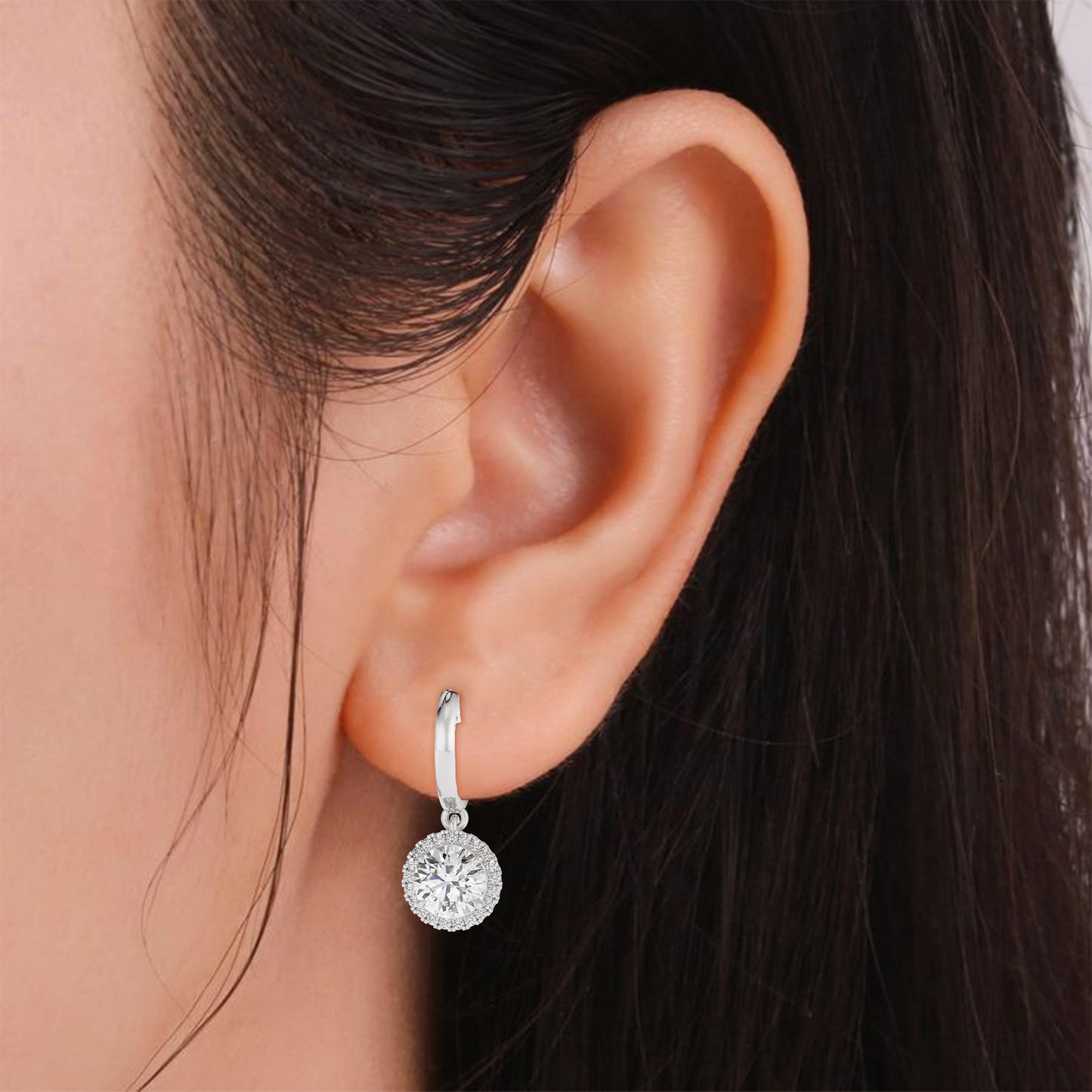 Eternal Halo Stud Earrings - Round