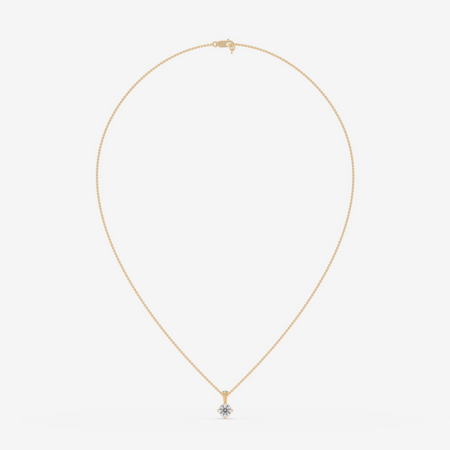 Classic Solitaire Diamond Pendant - Round