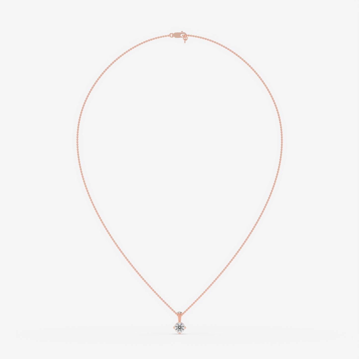 Classic Solitaire Diamond Pendant - Round