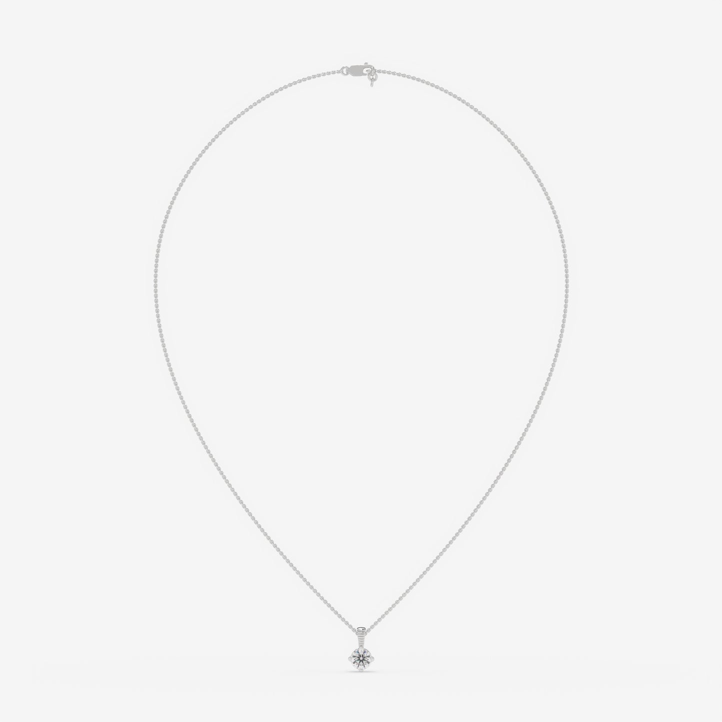 Classic Solitaire Diamond Pendant - Round