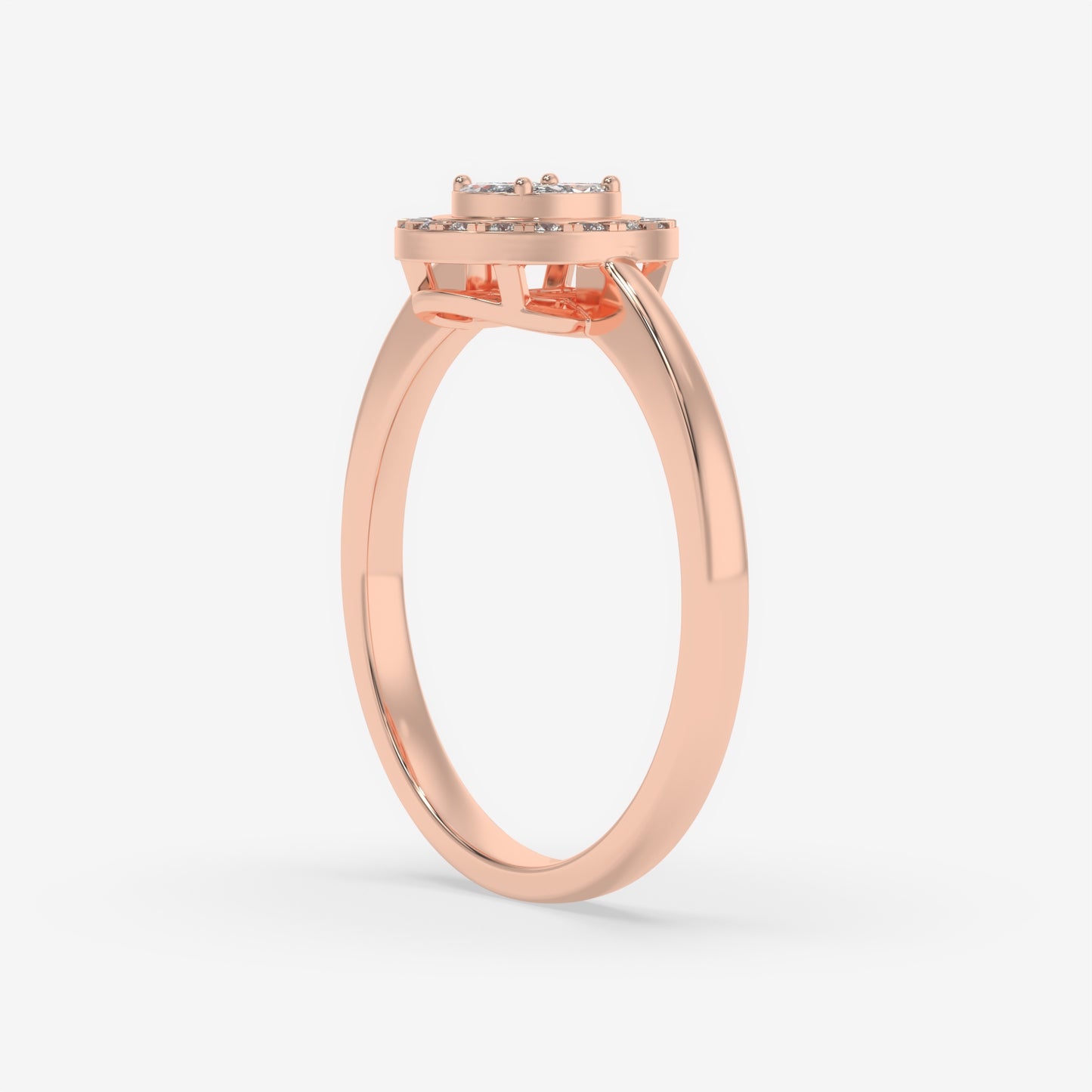 Marquise Cluster Halo Ring