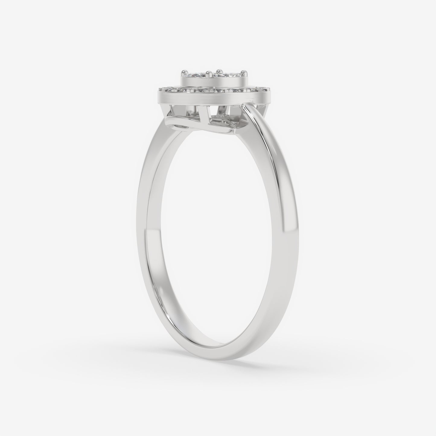 Marquise Cluster Halo Ring