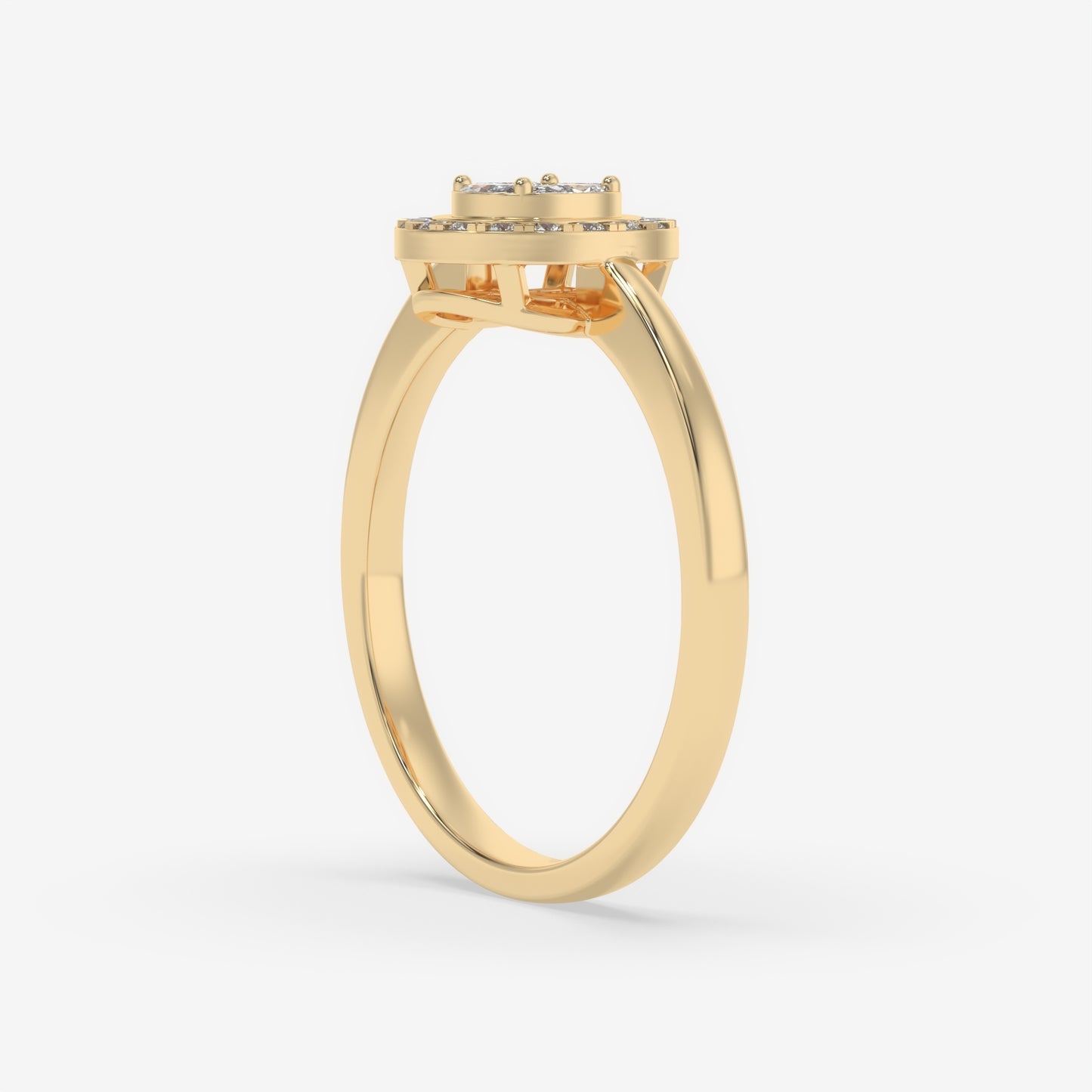 Marquise Cluster Halo Ring