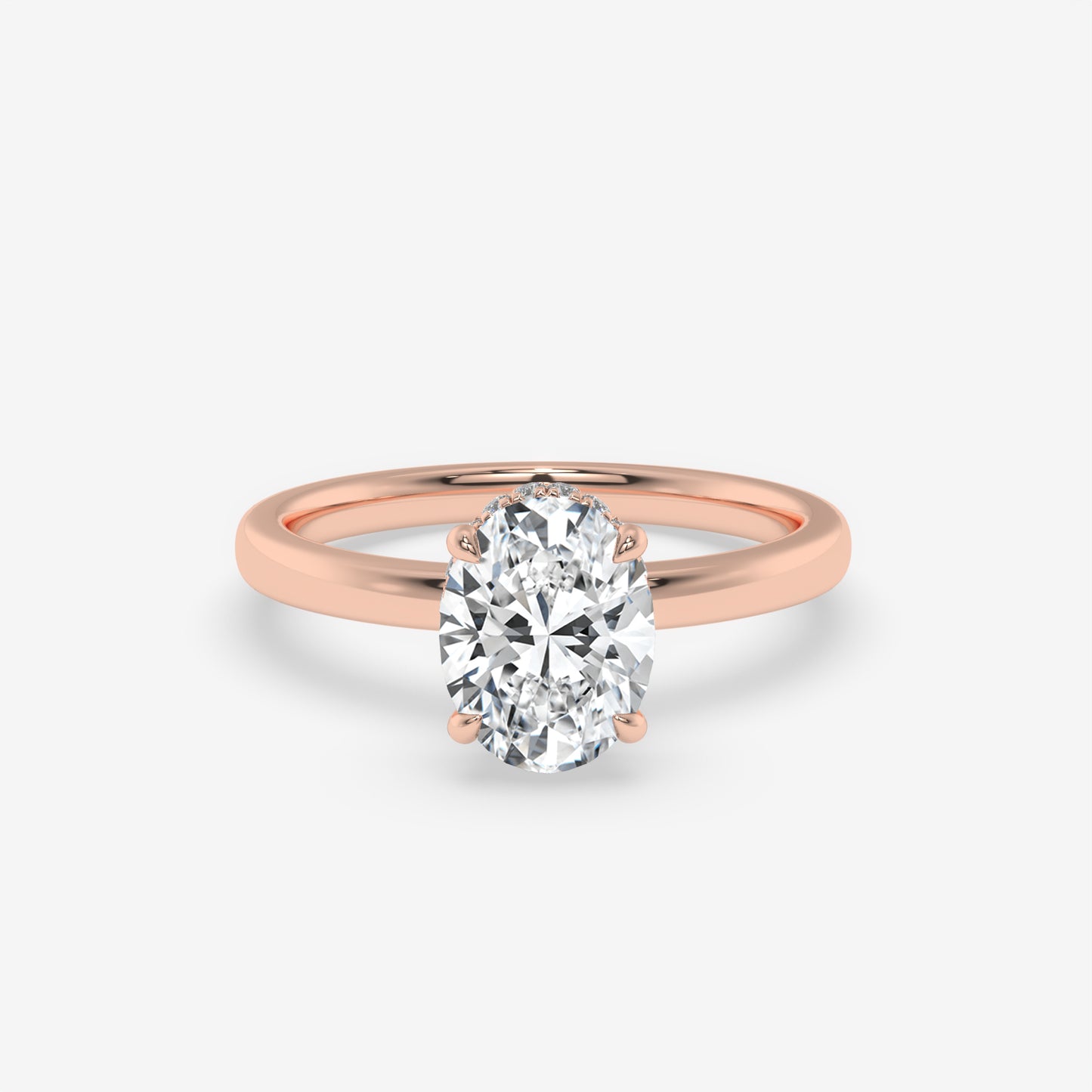Hidden Halo Oval Elegance Ring