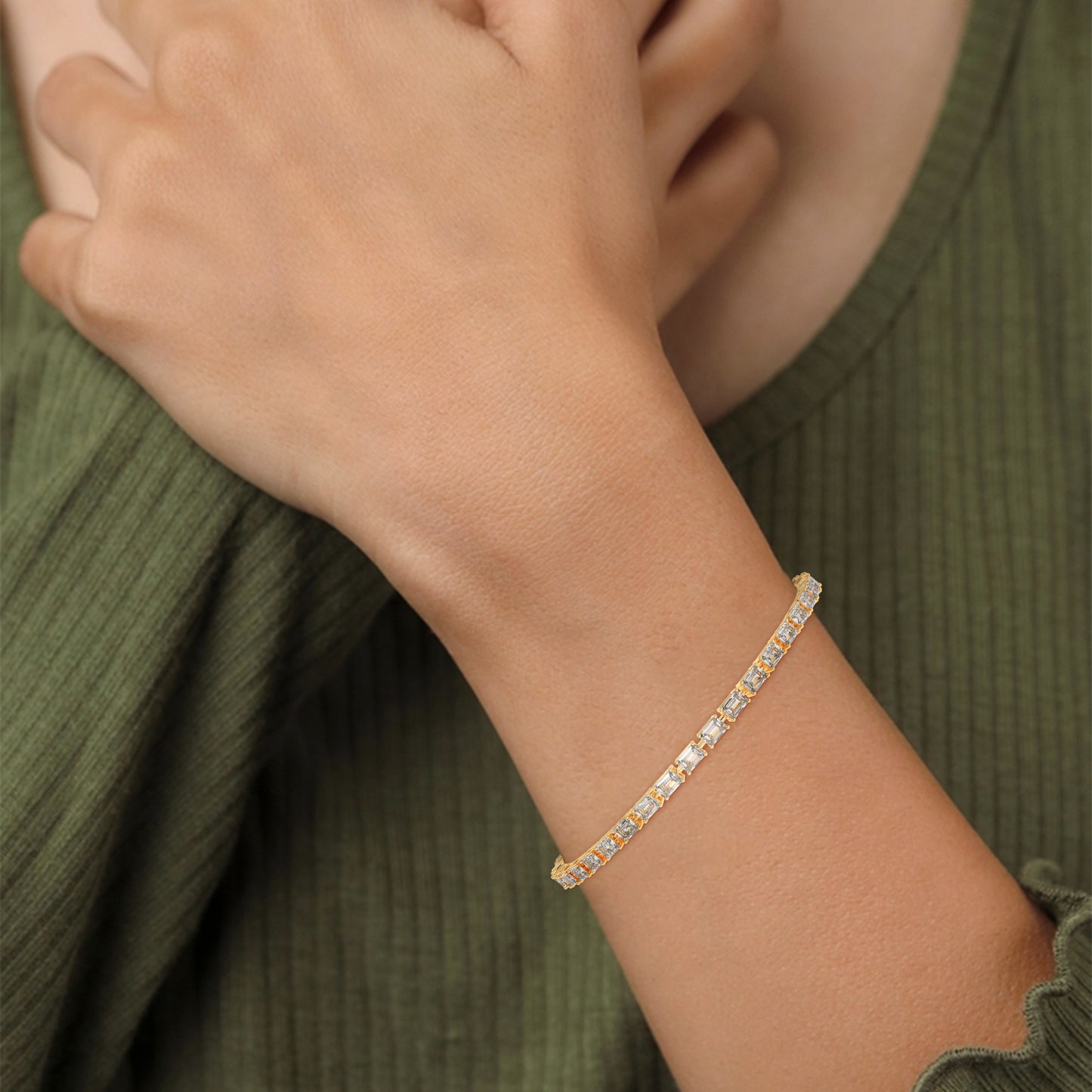 Pure Emerald Line Bracelet