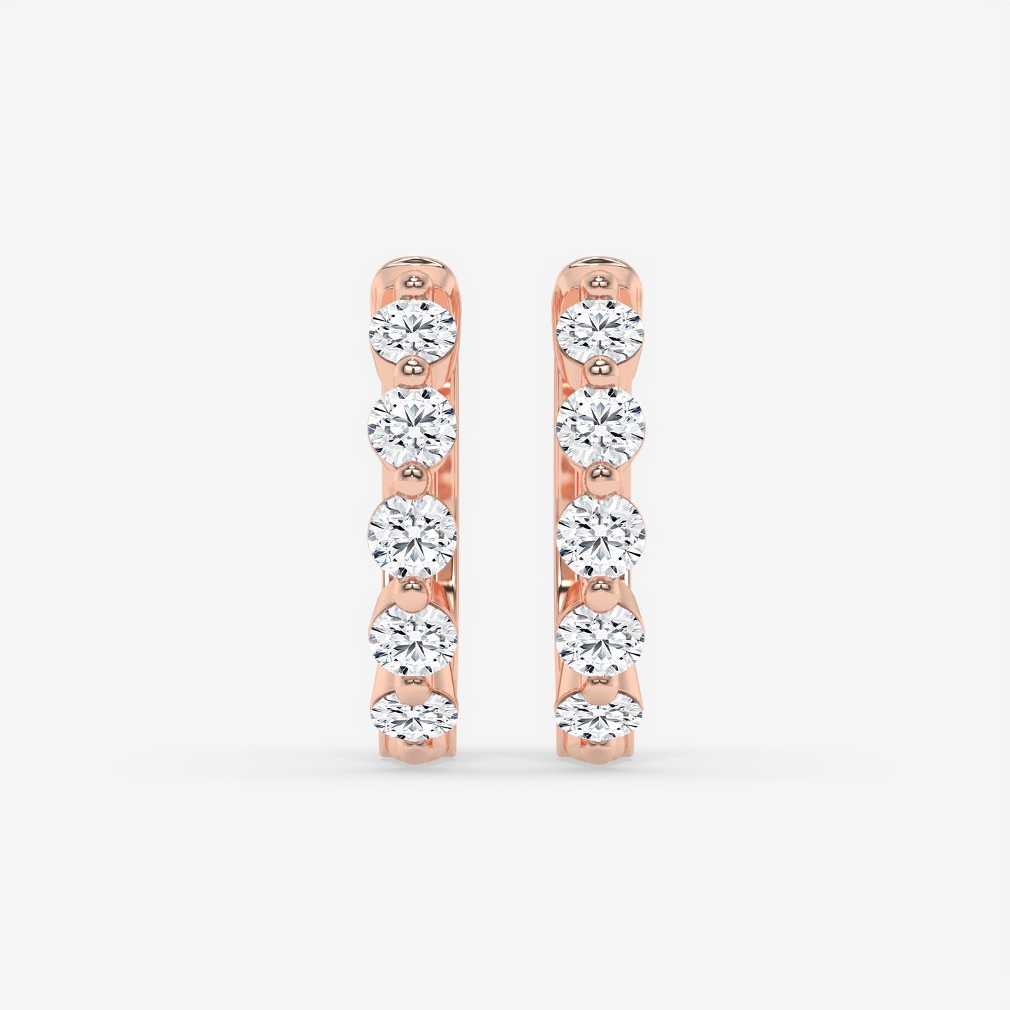 Inside-Out Diamond Hoop Earrings - Round