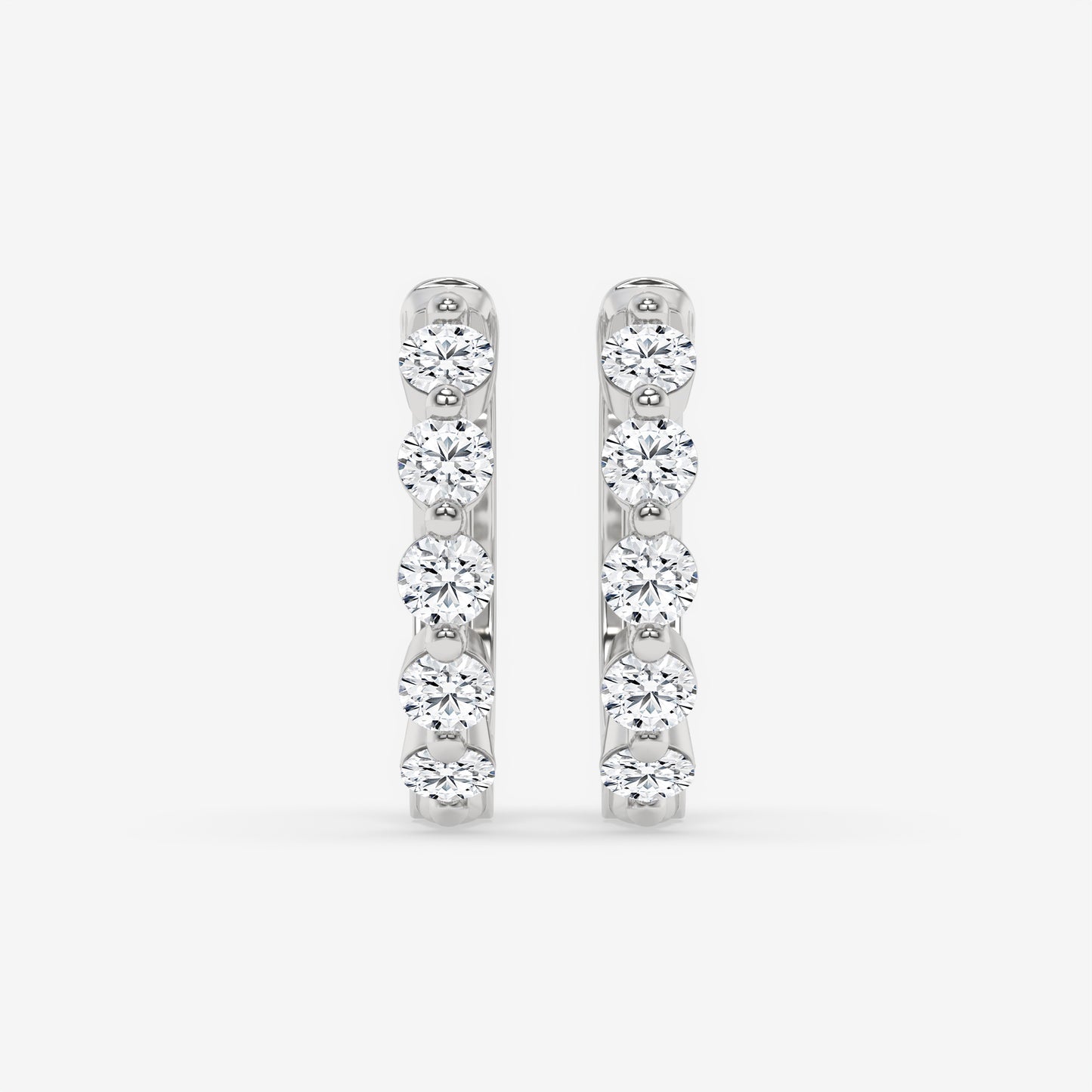 Inside-Out Diamond Hoop Earrings - Round
