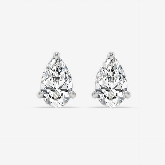 Radiant Pear Stud Earrings