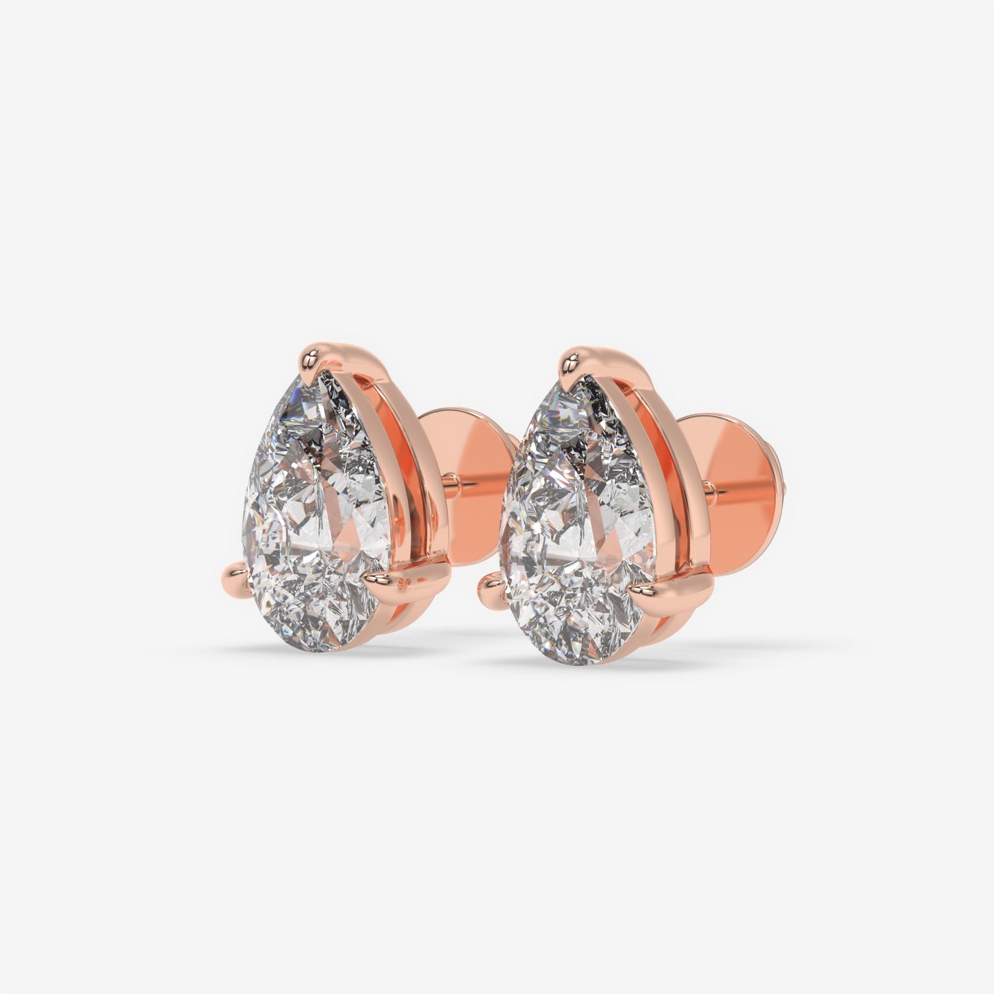 Radiant Pear Stud Earrings