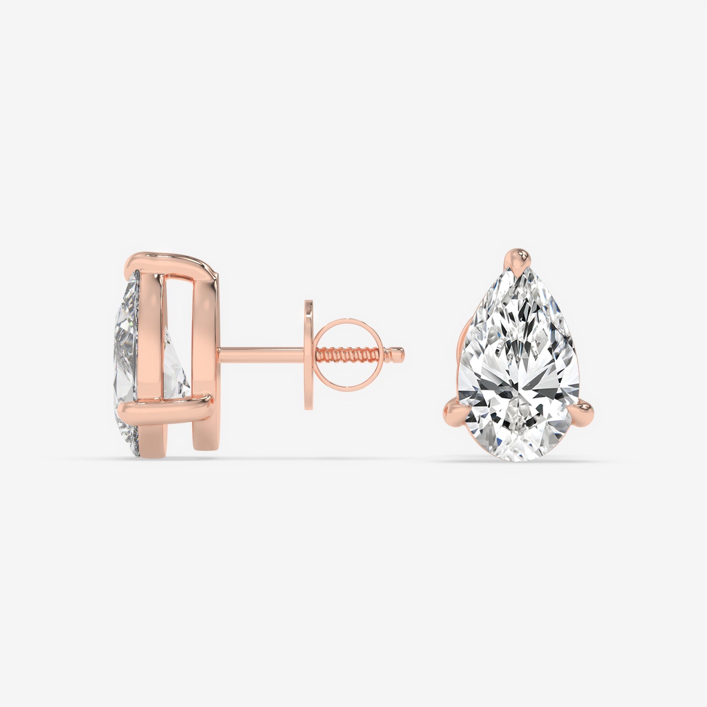 Radiant Pear Stud Earrings