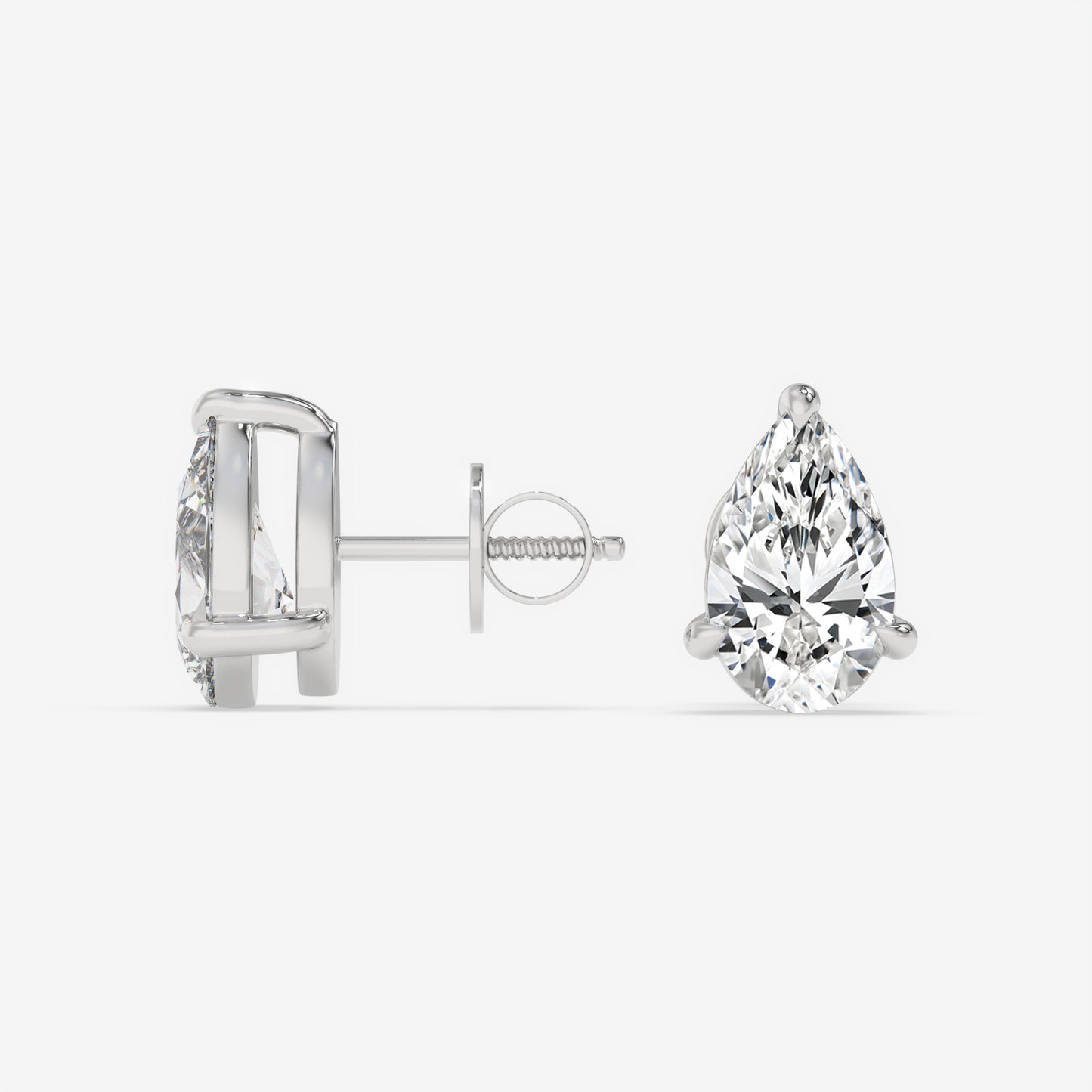 Radiant Pear Stud Earrings