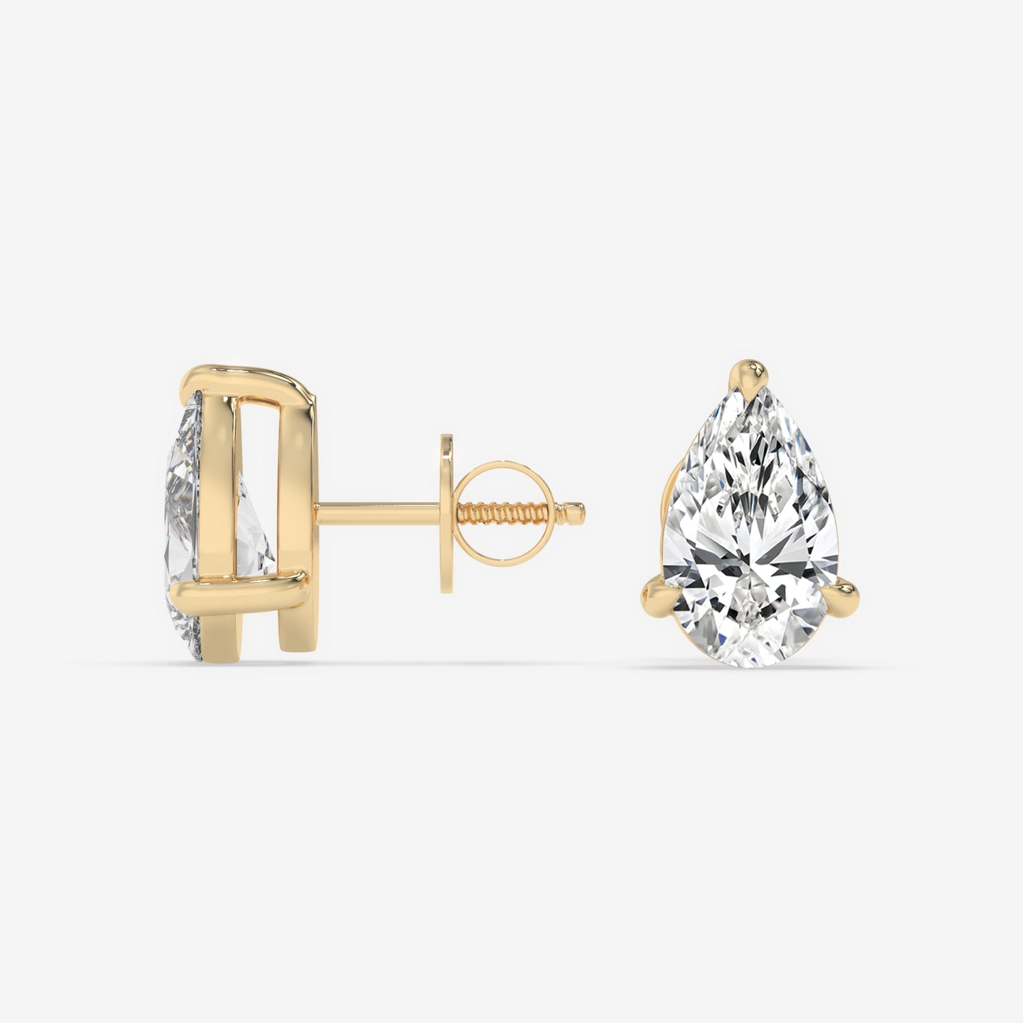 Radiant Pear Stud Earrings