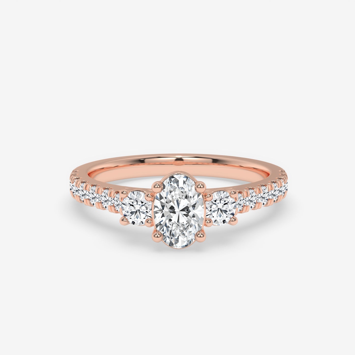 Aurora Oval Trinity Ring