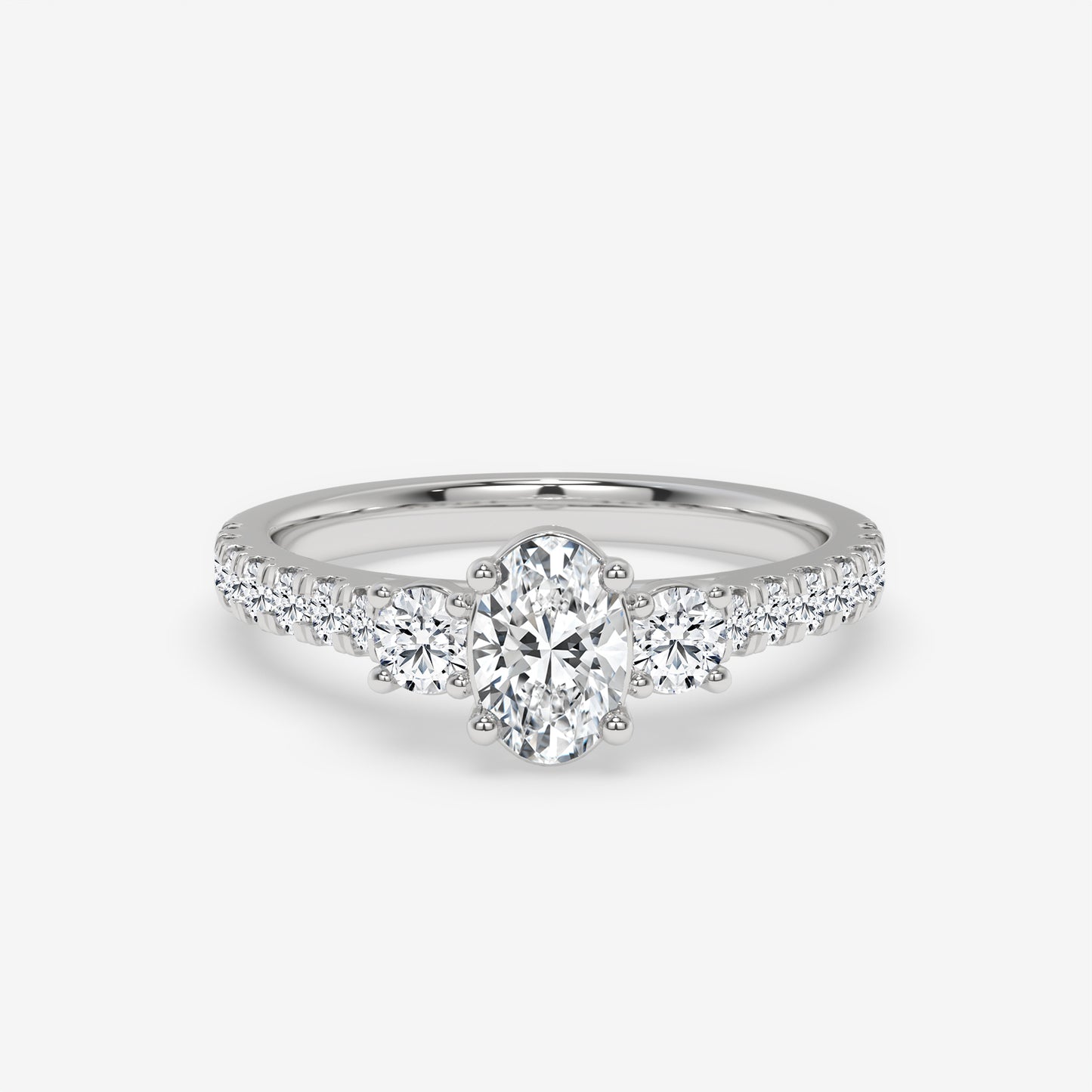 Aurora Oval Trinity Ring