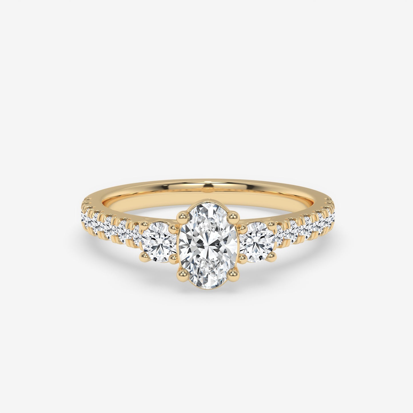 Aurora Oval Trinity Ring