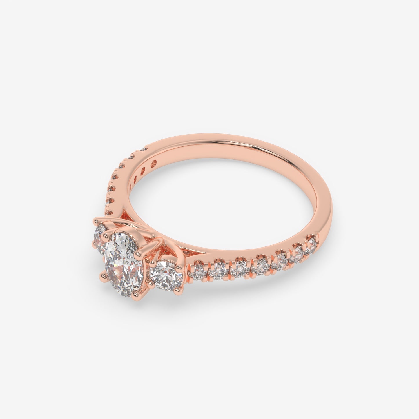 Aurora Oval Trinity Ring