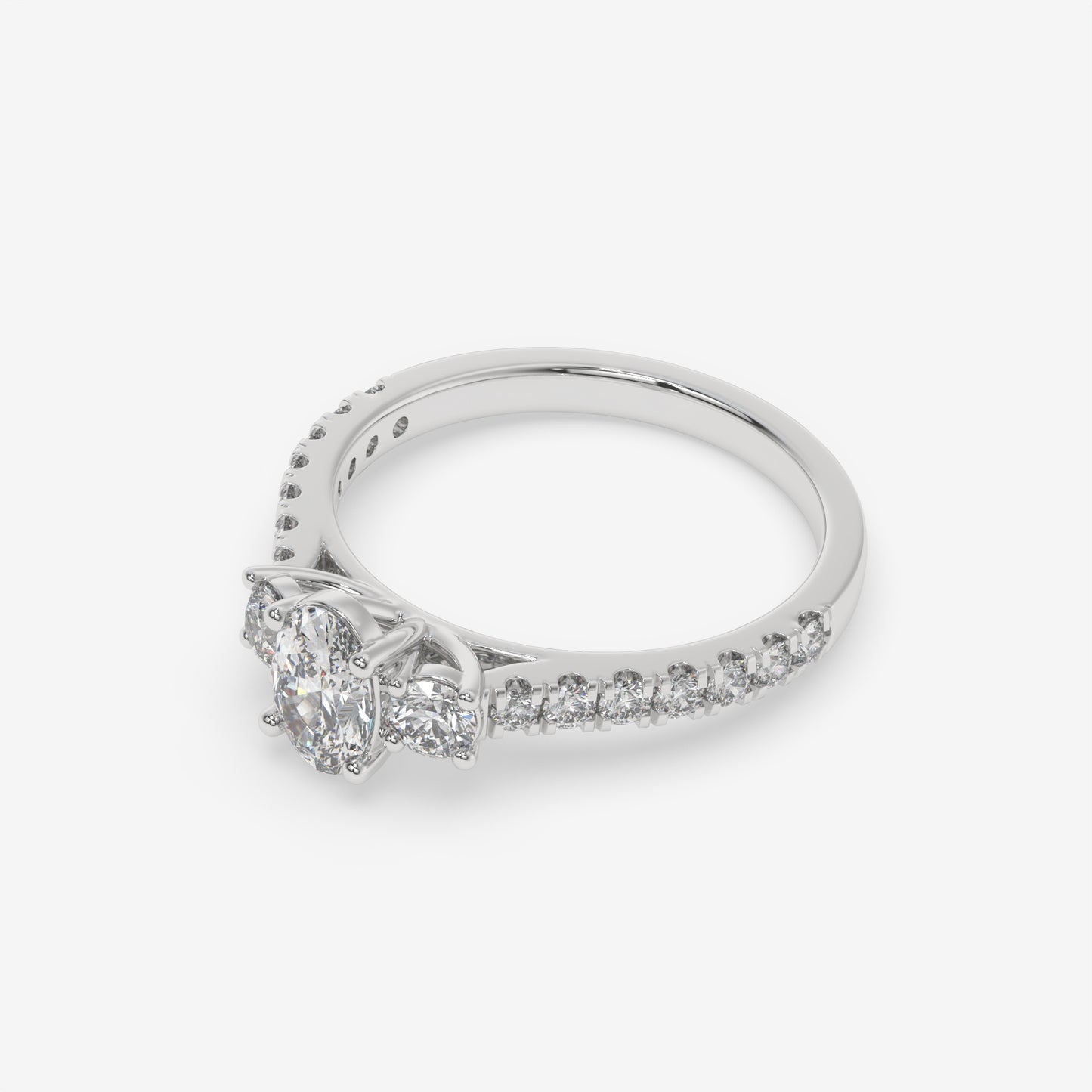 Aurora Oval Trinity Ring