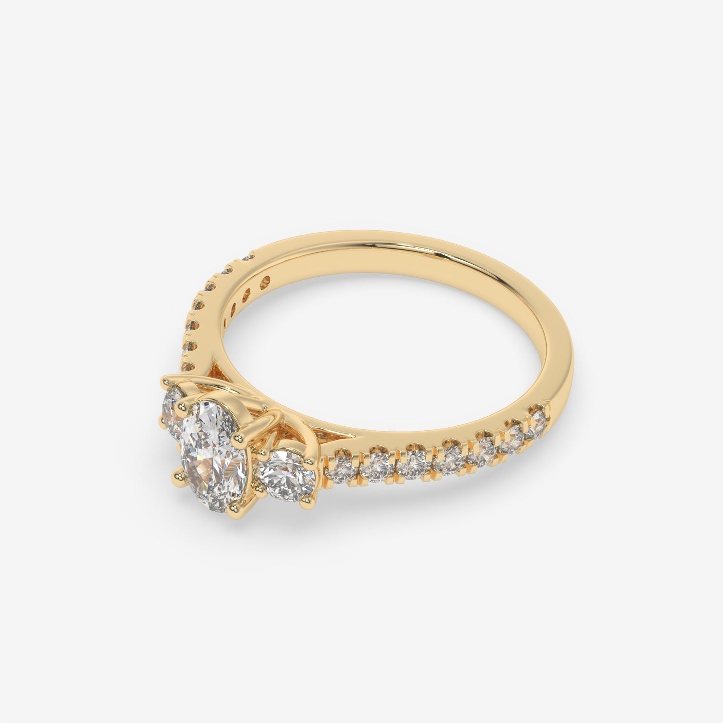 Aurora Oval Trinity Ring