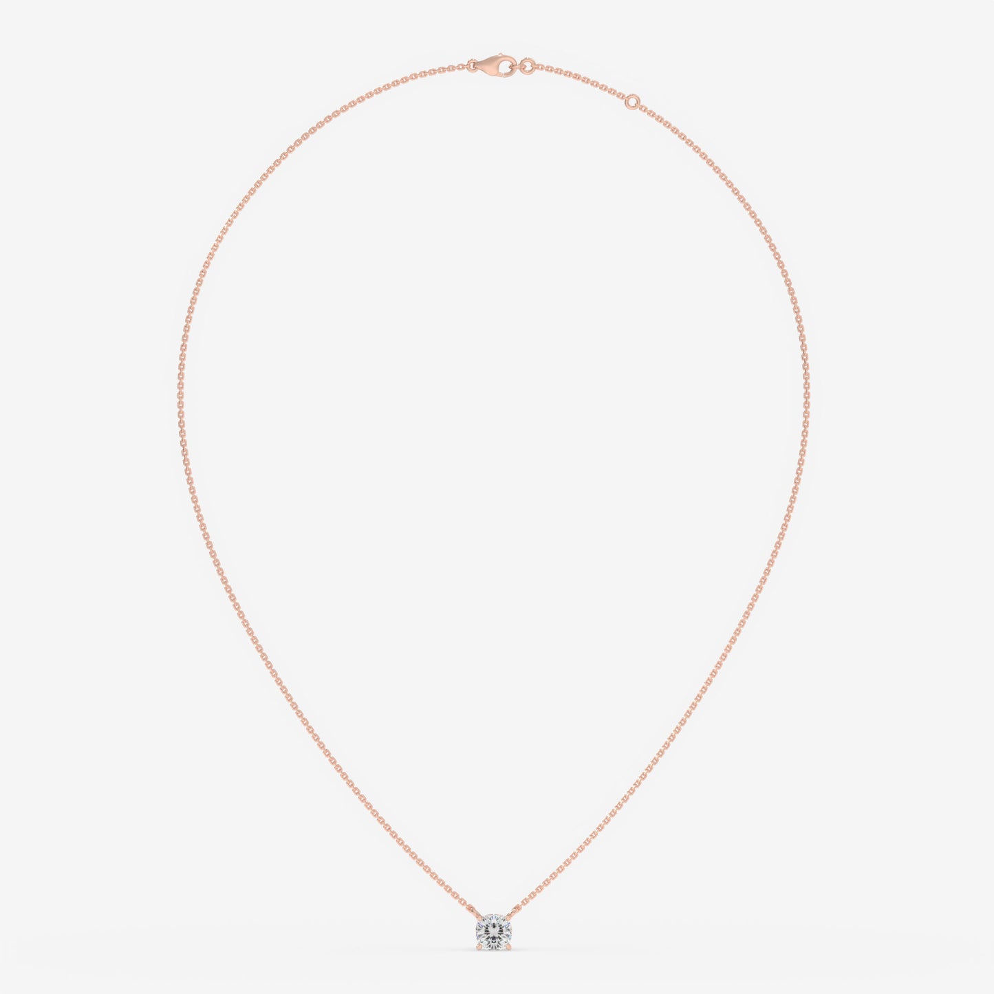 Cushion Cut Solitaire Pendant Necklace
