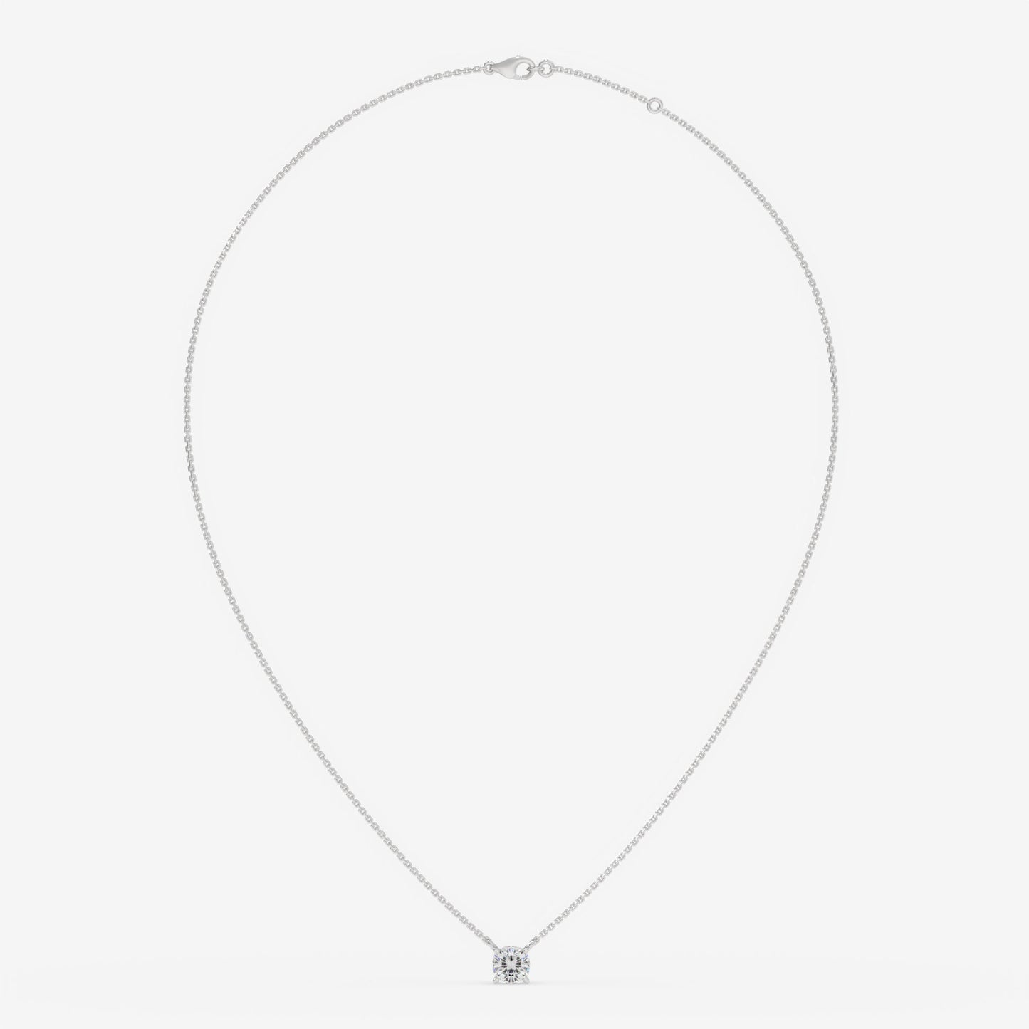 Cushion Cut Solitaire Pendant Necklace