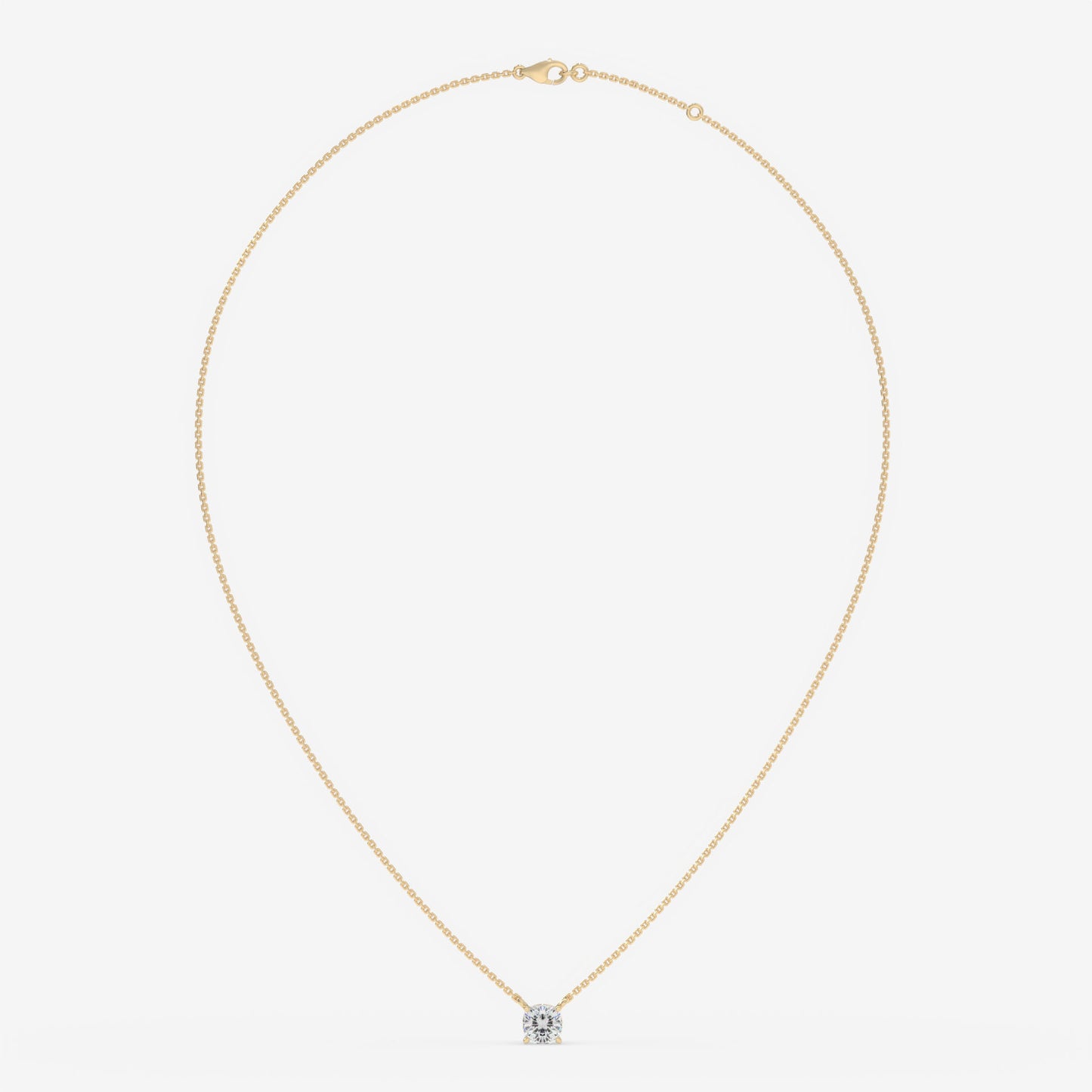 Cushion Cut Solitaire Pendant Necklace