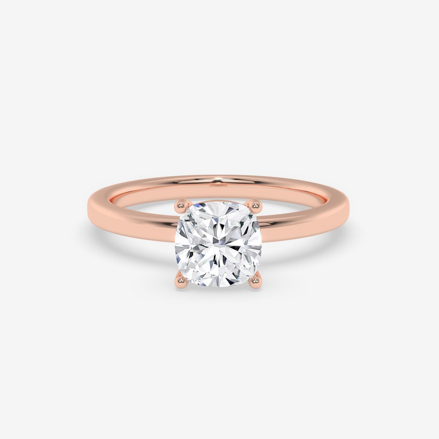 Cushion Spark Solitaire Ring
