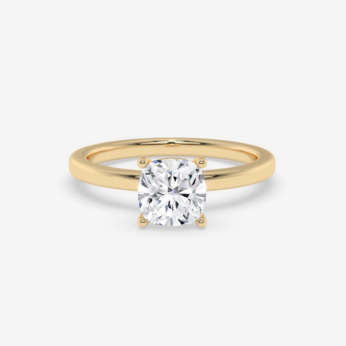 Cushion Spark Solitaire Ring