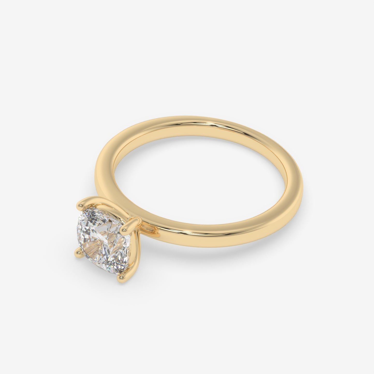 Cushion Spark Solitaire Ring