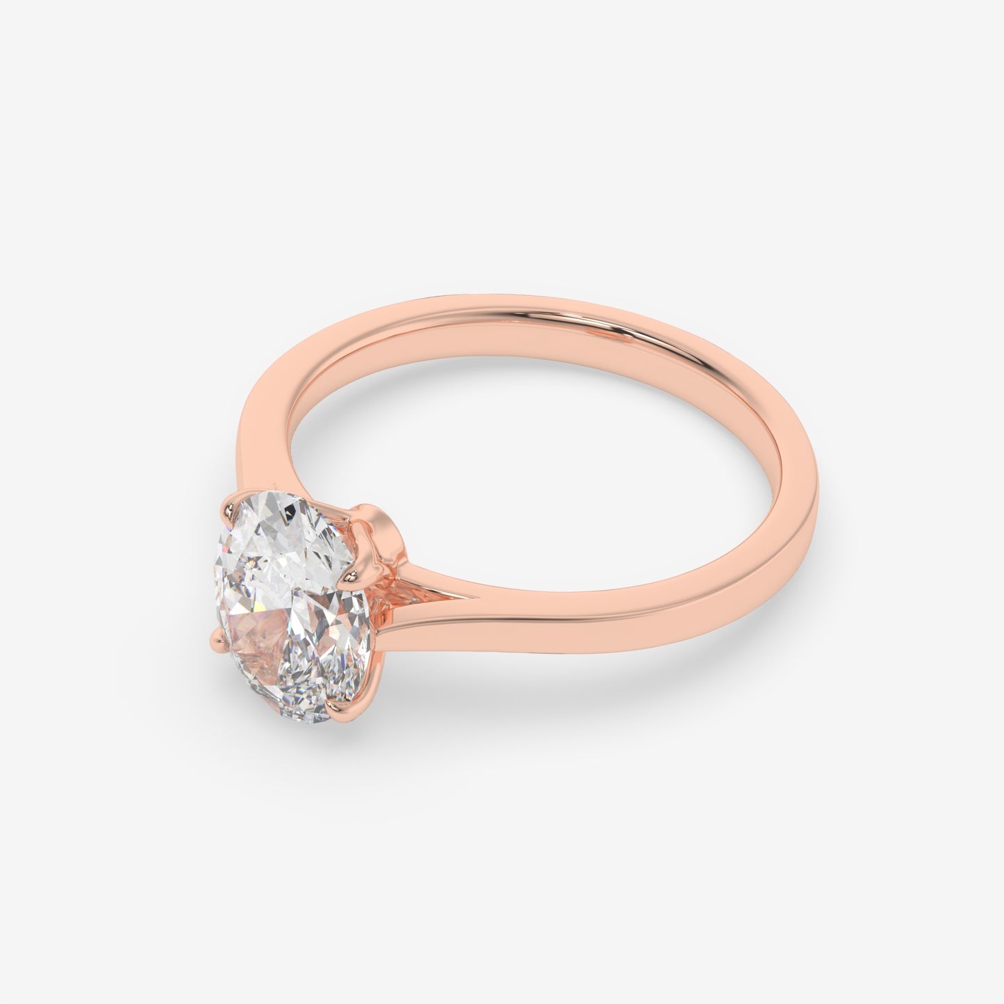 Aurora Oval Solitaire Ring