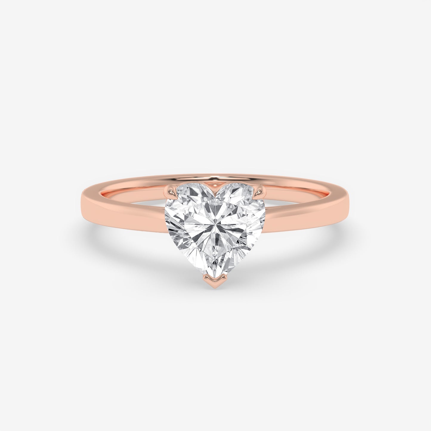 Classic Heart Solitaire Ring