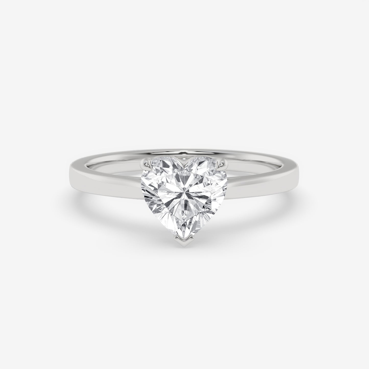 Classic Heart Solitaire Ring