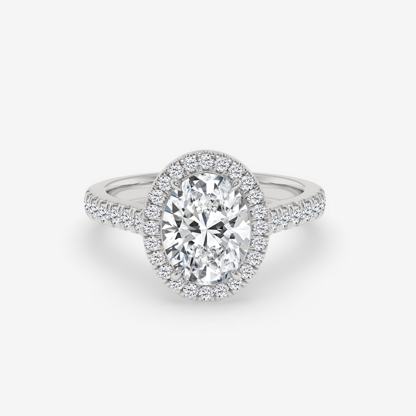 Starlight Halo Oval Ring