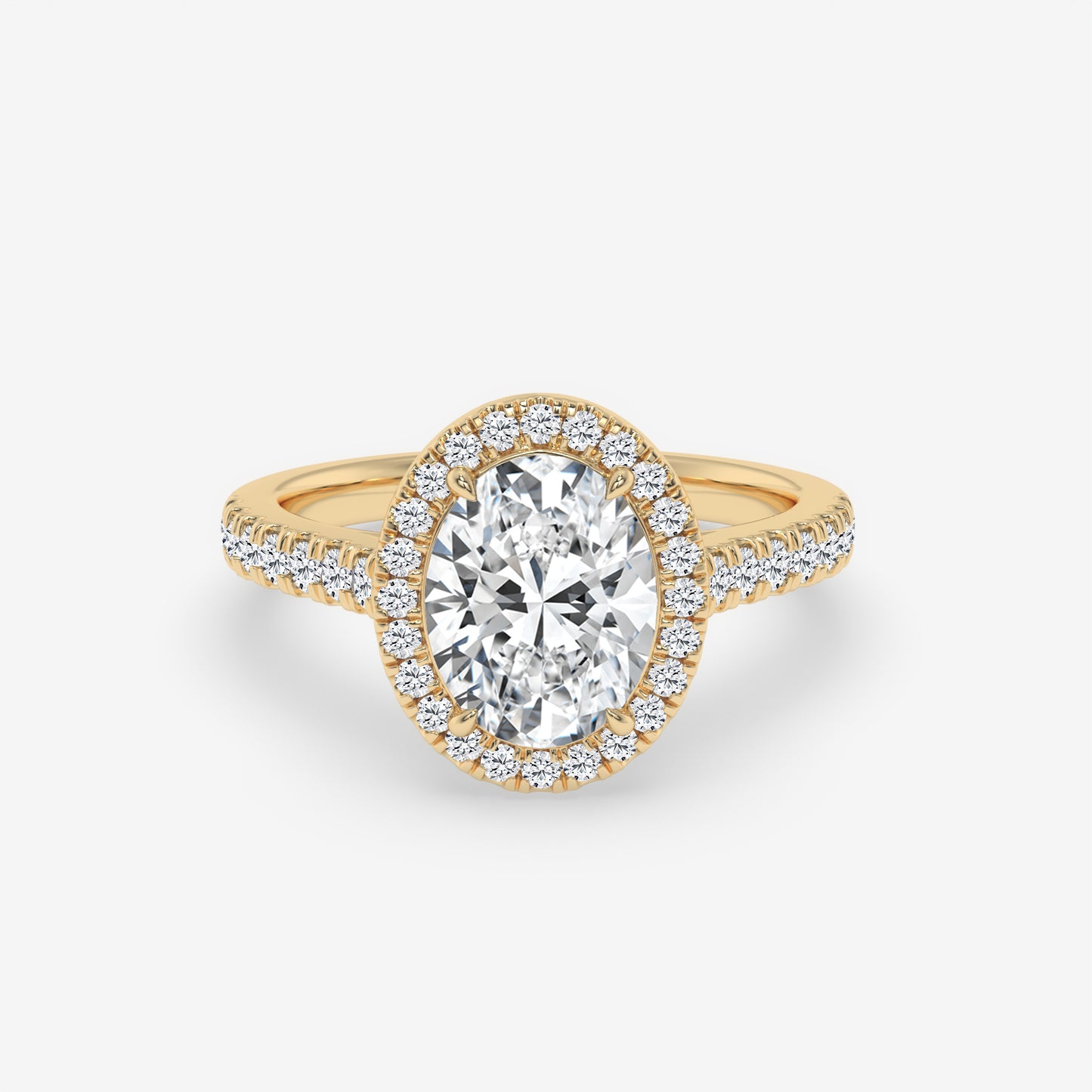 Starlight Halo Oval Ring