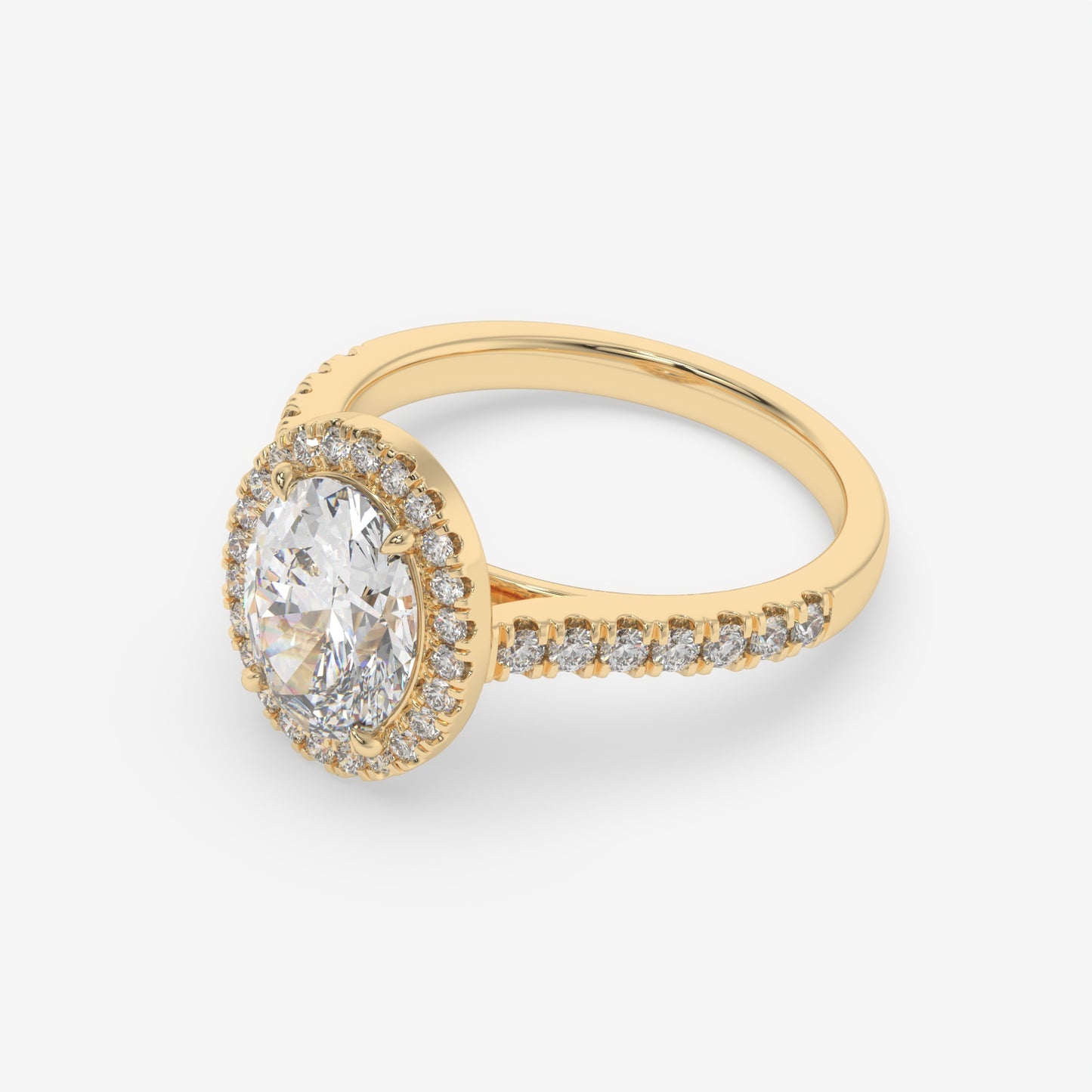 Starlight Halo Oval Ring