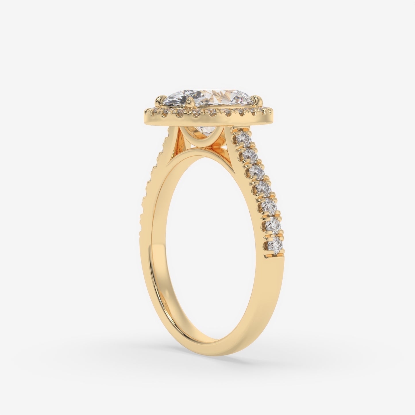 Starlight Halo Oval Ring