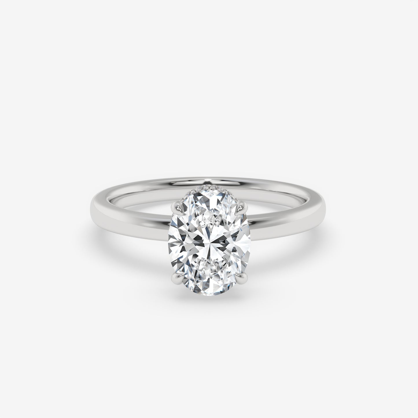 Hidden Halo Oval Elegance Ring