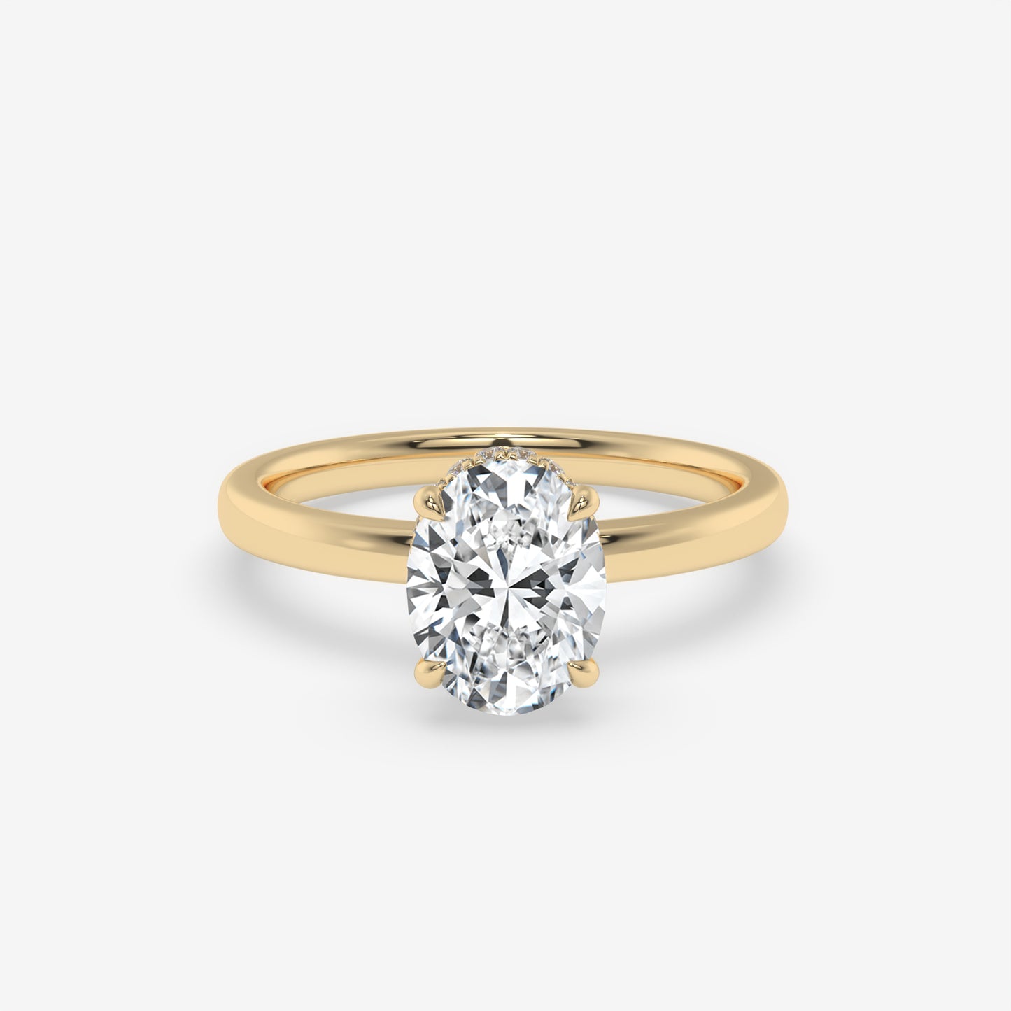 Hidden Halo Oval Elegance Ring