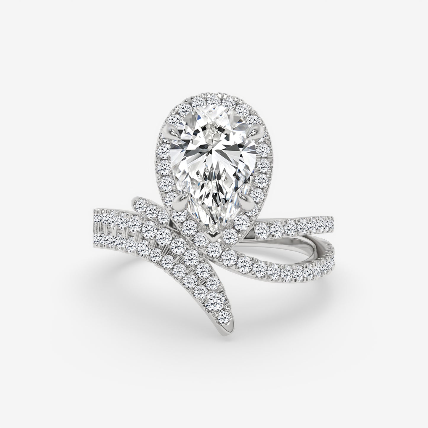 Aurora Twist Pear Ring