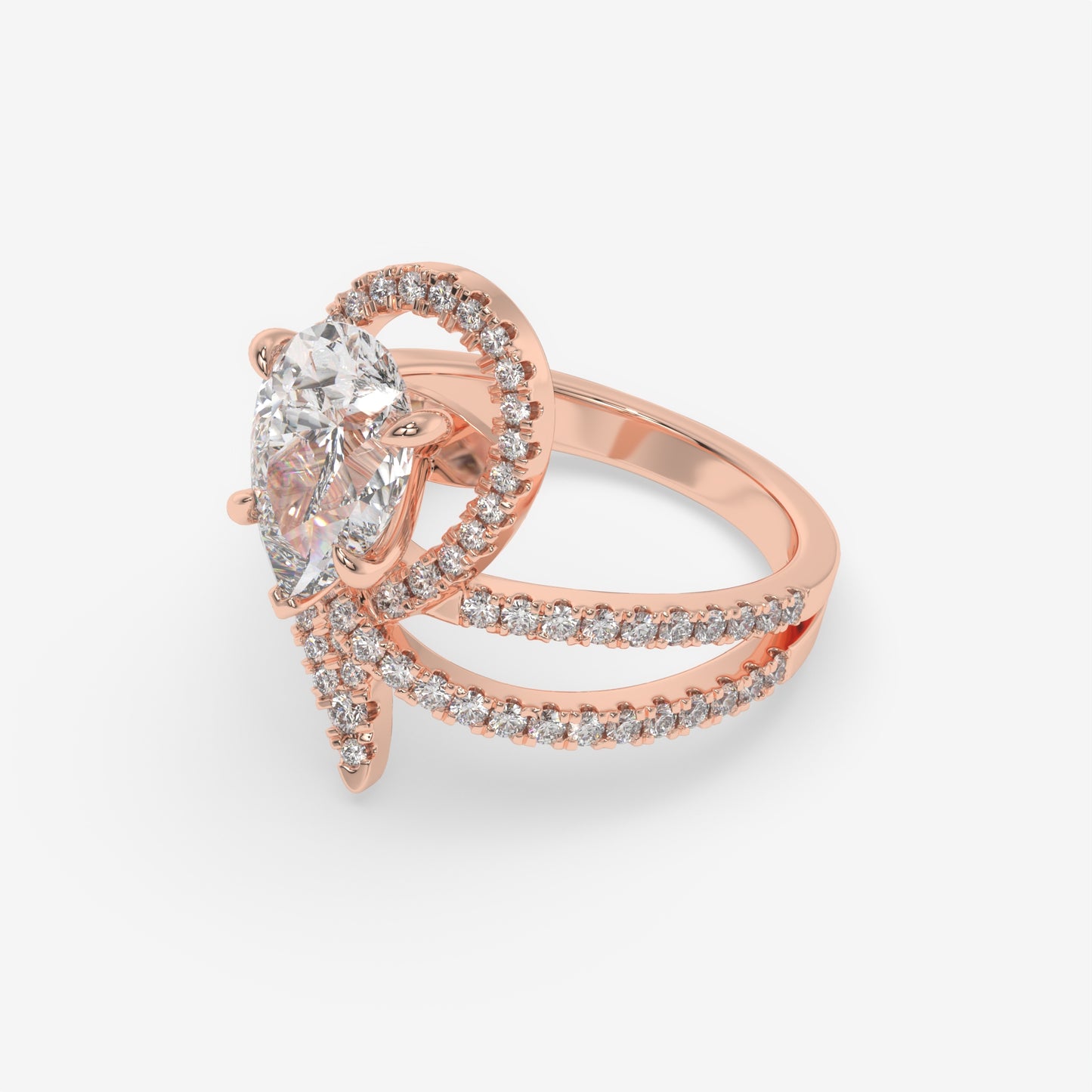 Aurora Twist Pear Ring