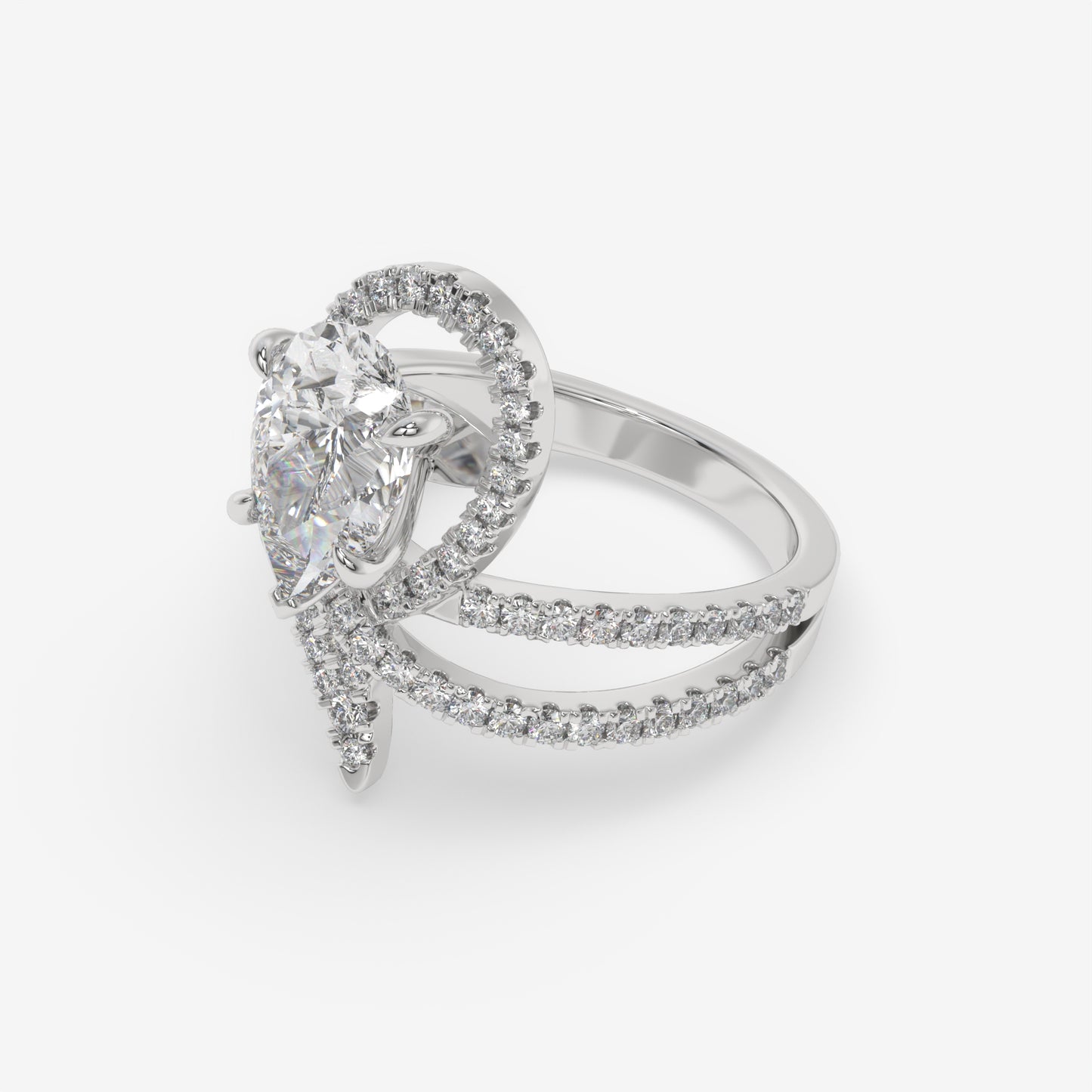 Aurora Twist Pear Ring