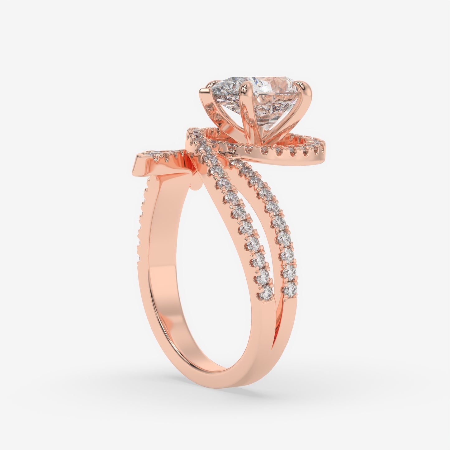 Aurora Twist Pear Ring