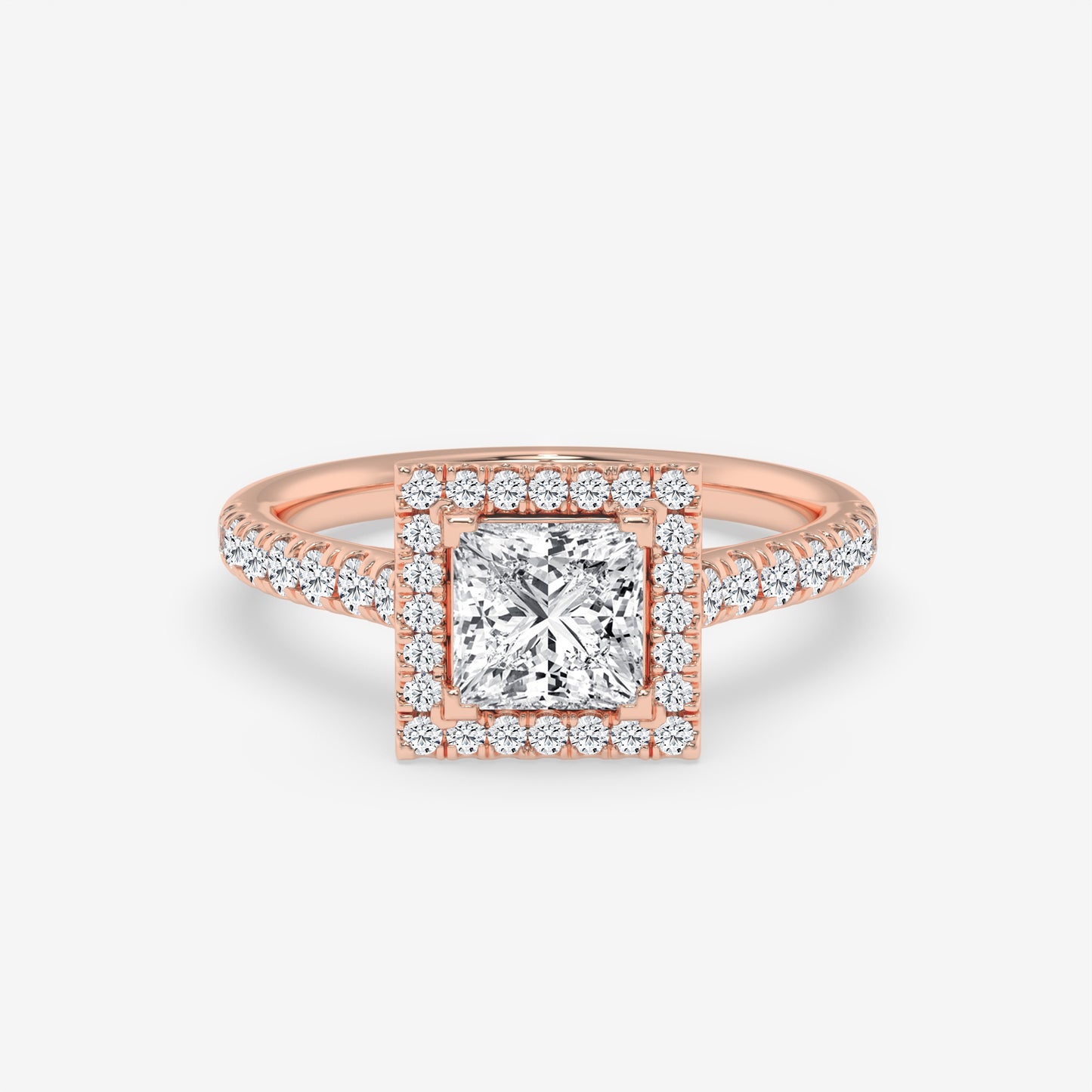 Princess Halo Pavé Ring